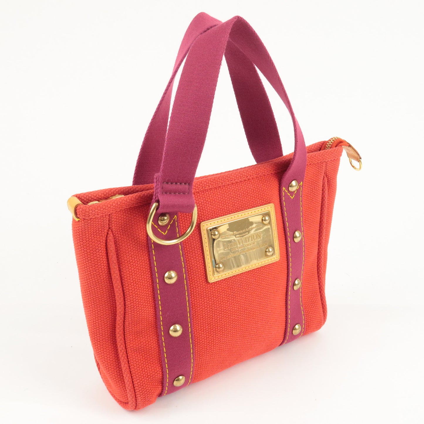 Louis Vuitton Antigua Cabas PM Hand Bag Rouge M40037