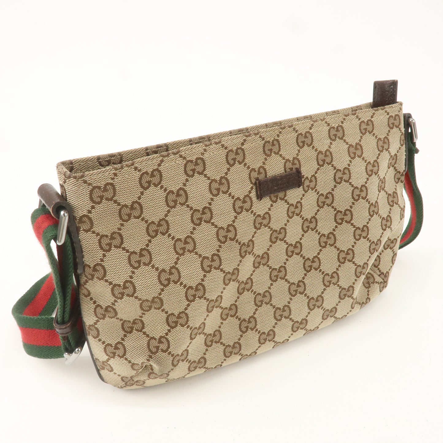 GUCCI Sherry GG Canvas Leather Crossbody Shoulder Bag 189749