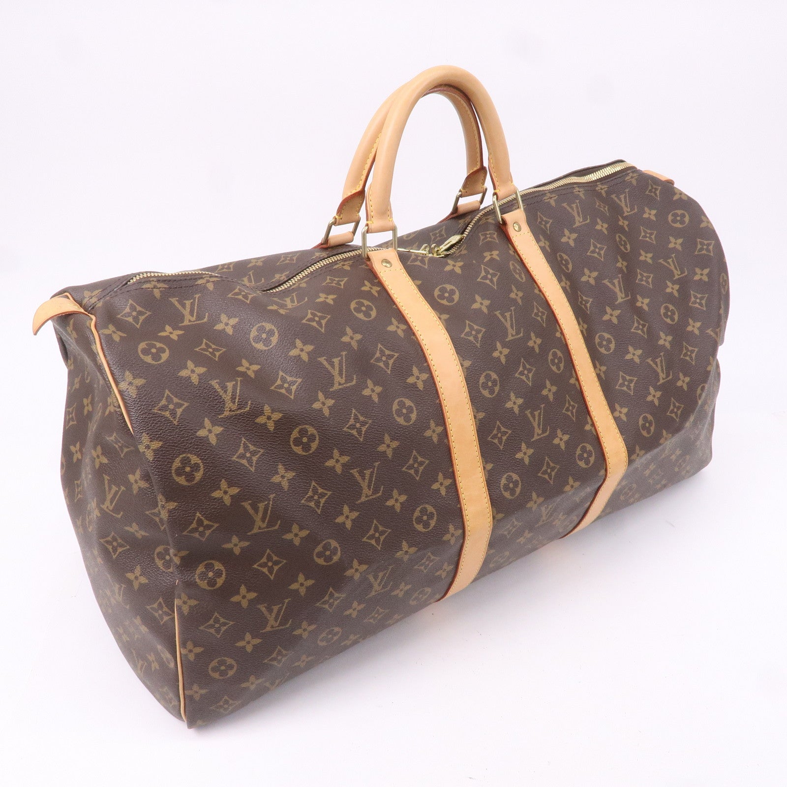 Louis Vuitton Monogram Keep All 60 Boston Bag Brown M41422