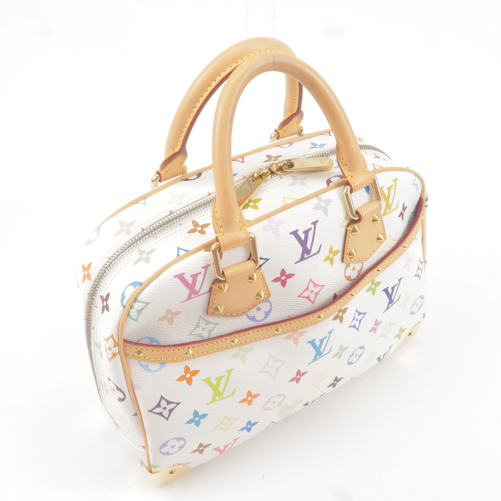 Louis Vuitton White Monogram Multicolor Trouville Bag