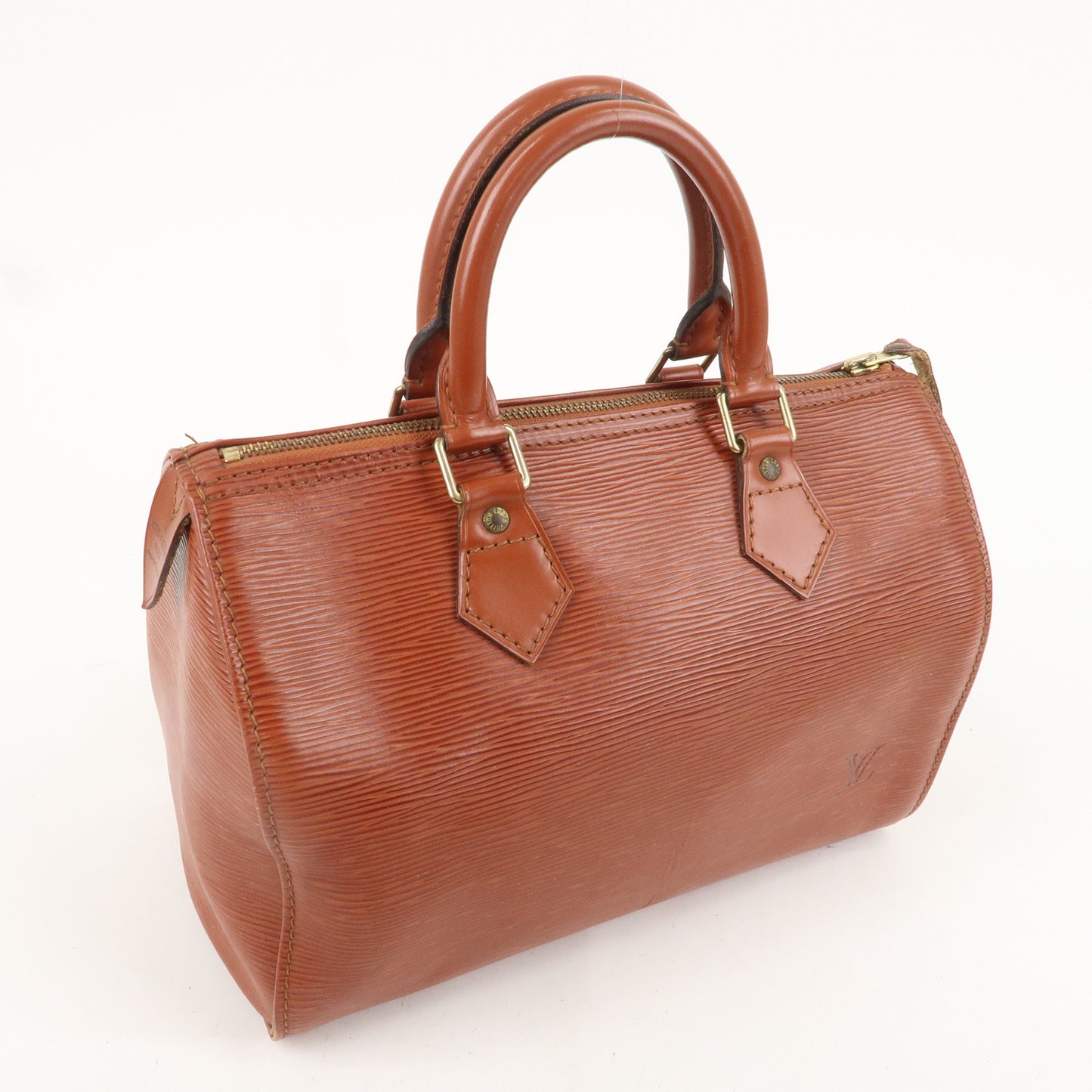 AuthenticLouis Vuitton Epi Speedy 25 Hand Boston Bag Kenya Brown M43013