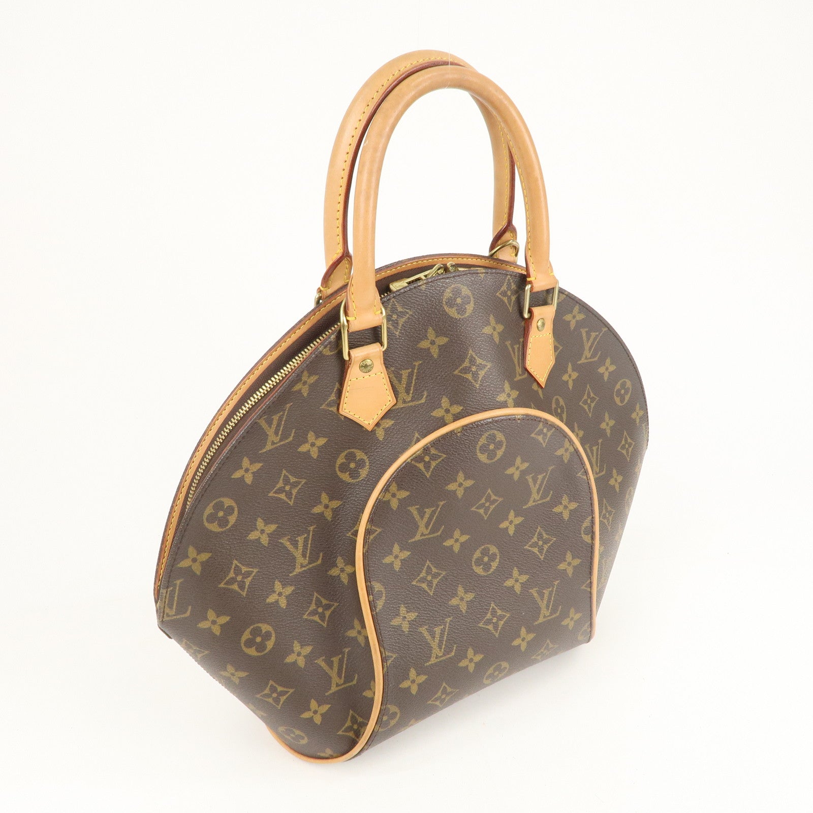 Louis Vuitton Ellipse MM Handbag Monogram Brown Women's Vintage