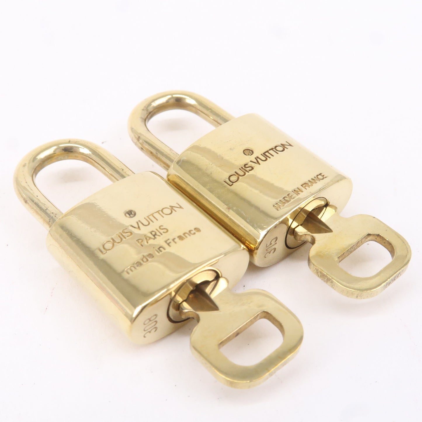 Louis Vuitton Set of 10 Lock & Key Cadena Key Lock Gold