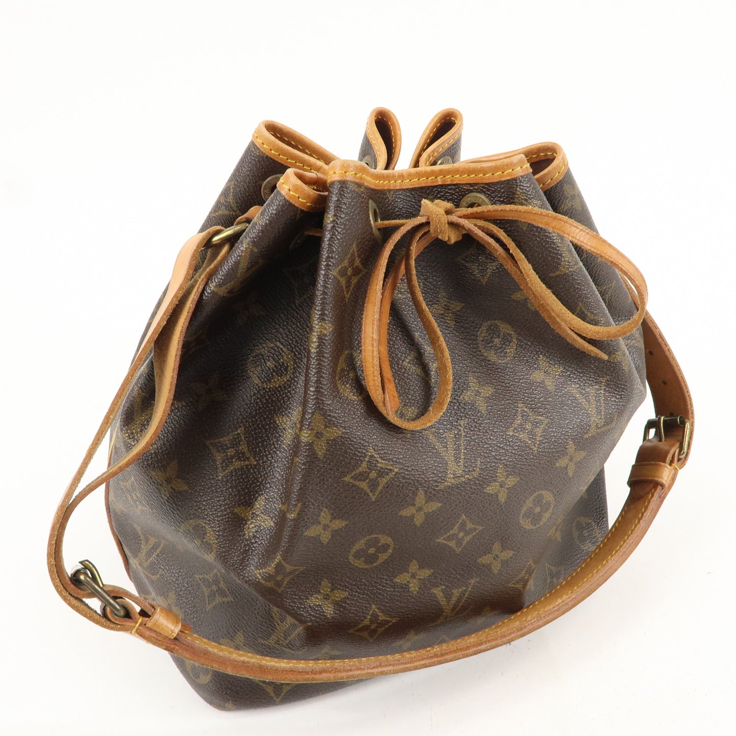 Louis Vuitton Monogram Petit Noe Shoulder Bag Brown M42226