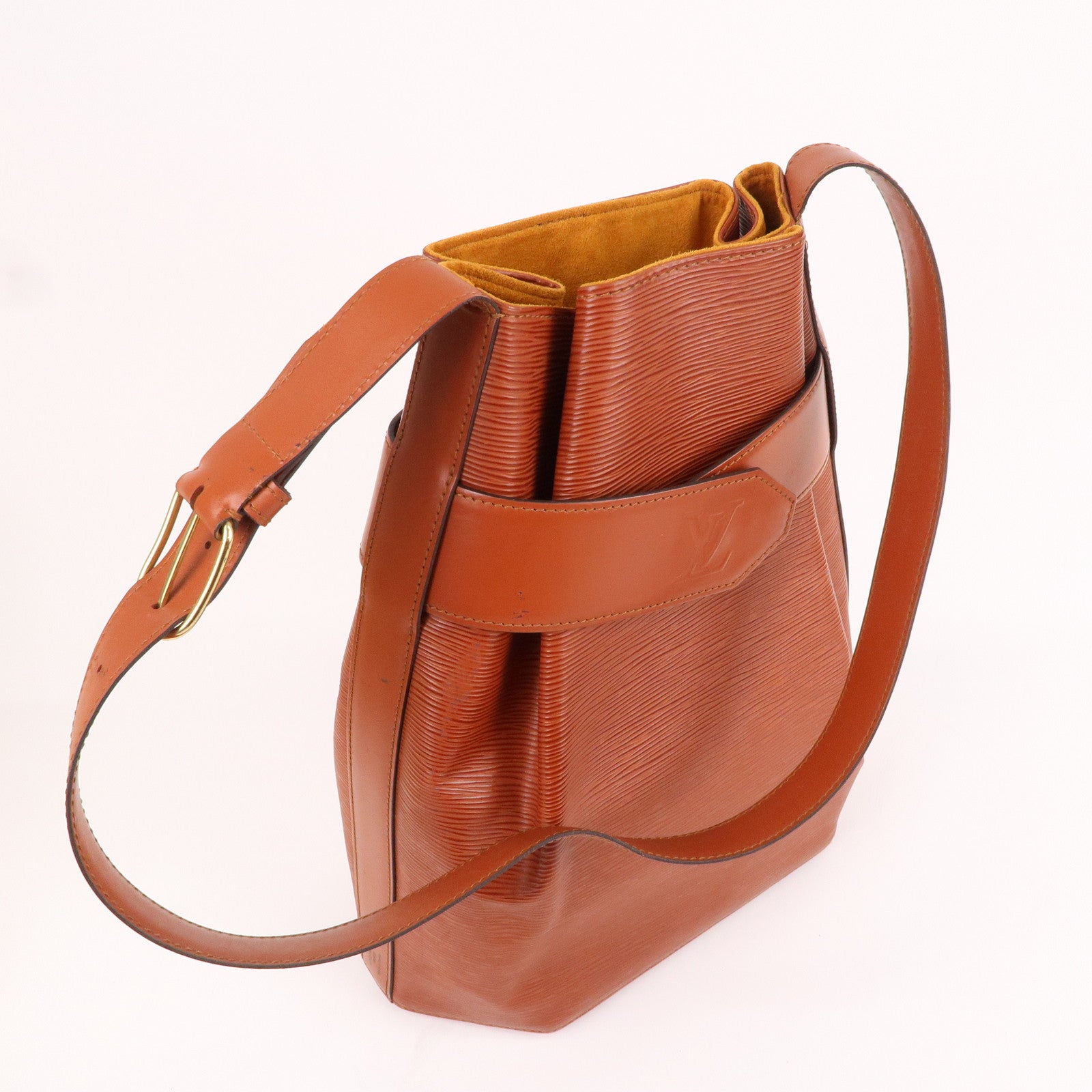 Louis Vuitton Shoulder Bag Sac Depaule GM Red Epi with pouch