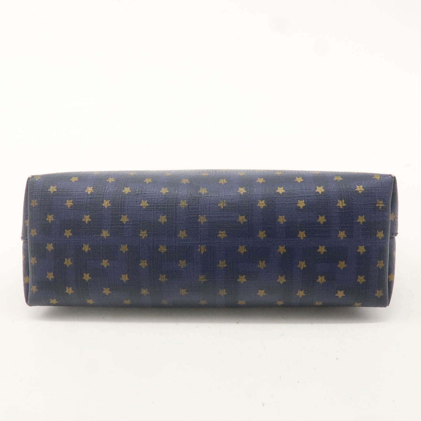 FENDI Zucca PVC Leather Star Print Cosmetic Pouch Navy 7N0038
