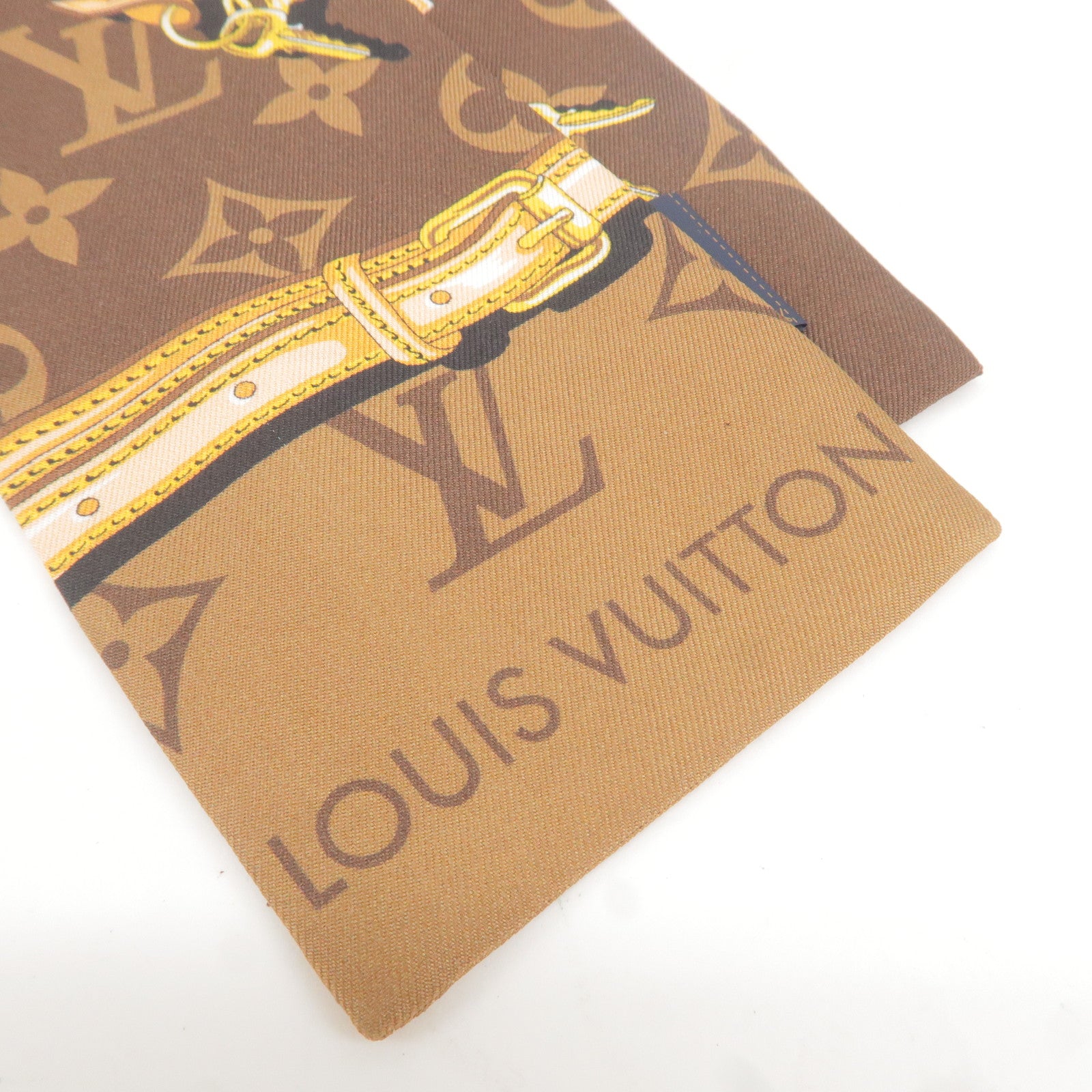 Louis-Vuitton-Bandeau-Monogram-Confidential-Silk-100%-Scarf-Marron –  dct-ep_vintage luxury Store