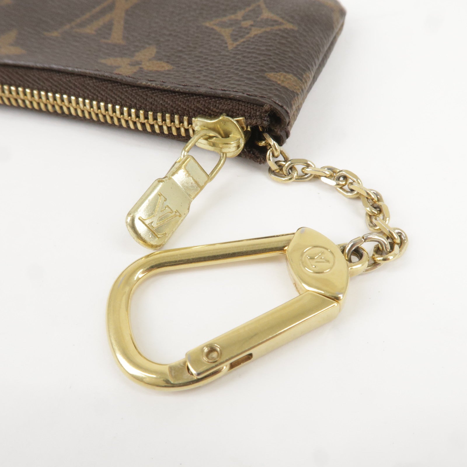 Louis Vuitton Well Worn Monogram Key Pouch Pochette Cles Keychain