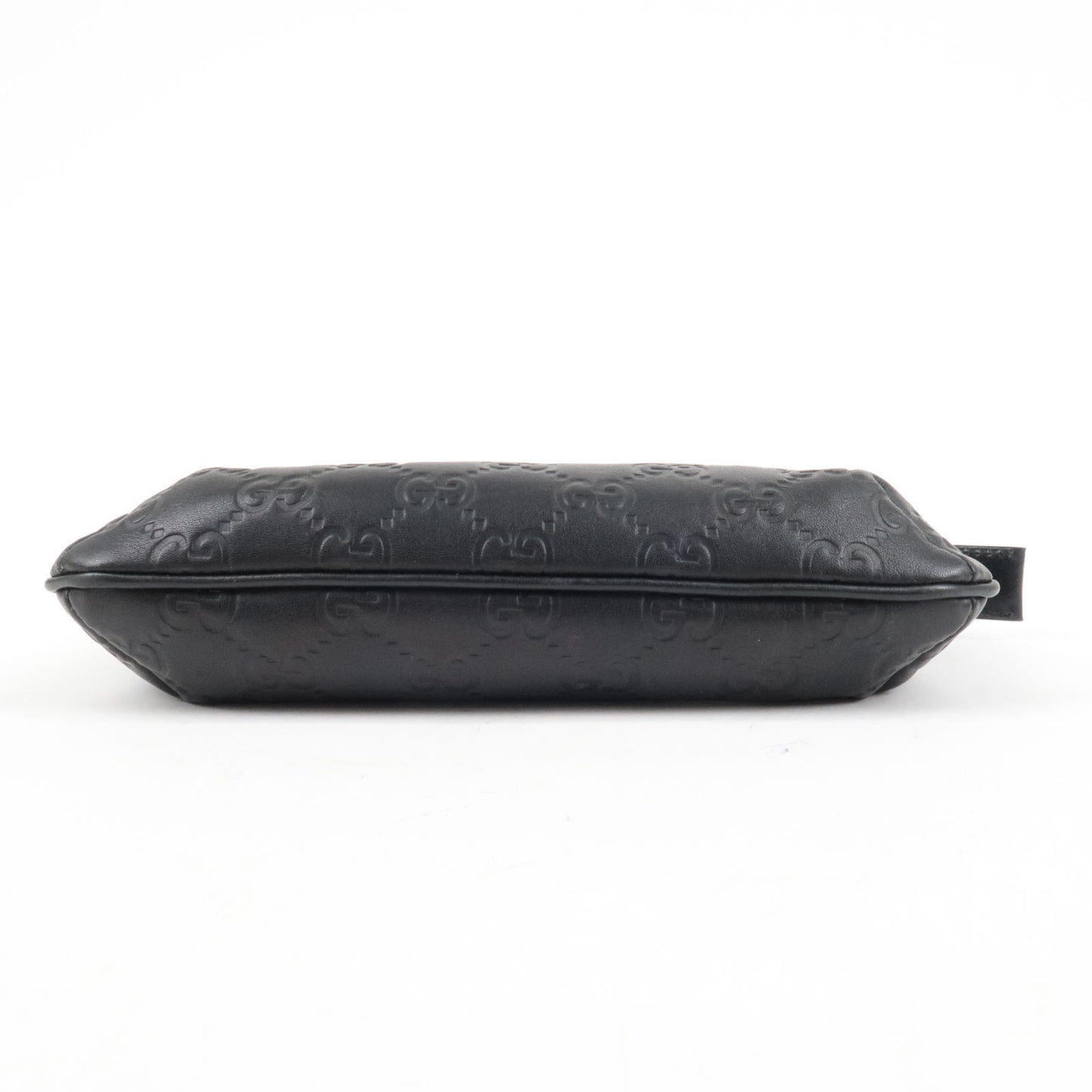 GUCCI Bamboo Guccissima Leather Pouch Cosmetic Pouch Black 159913