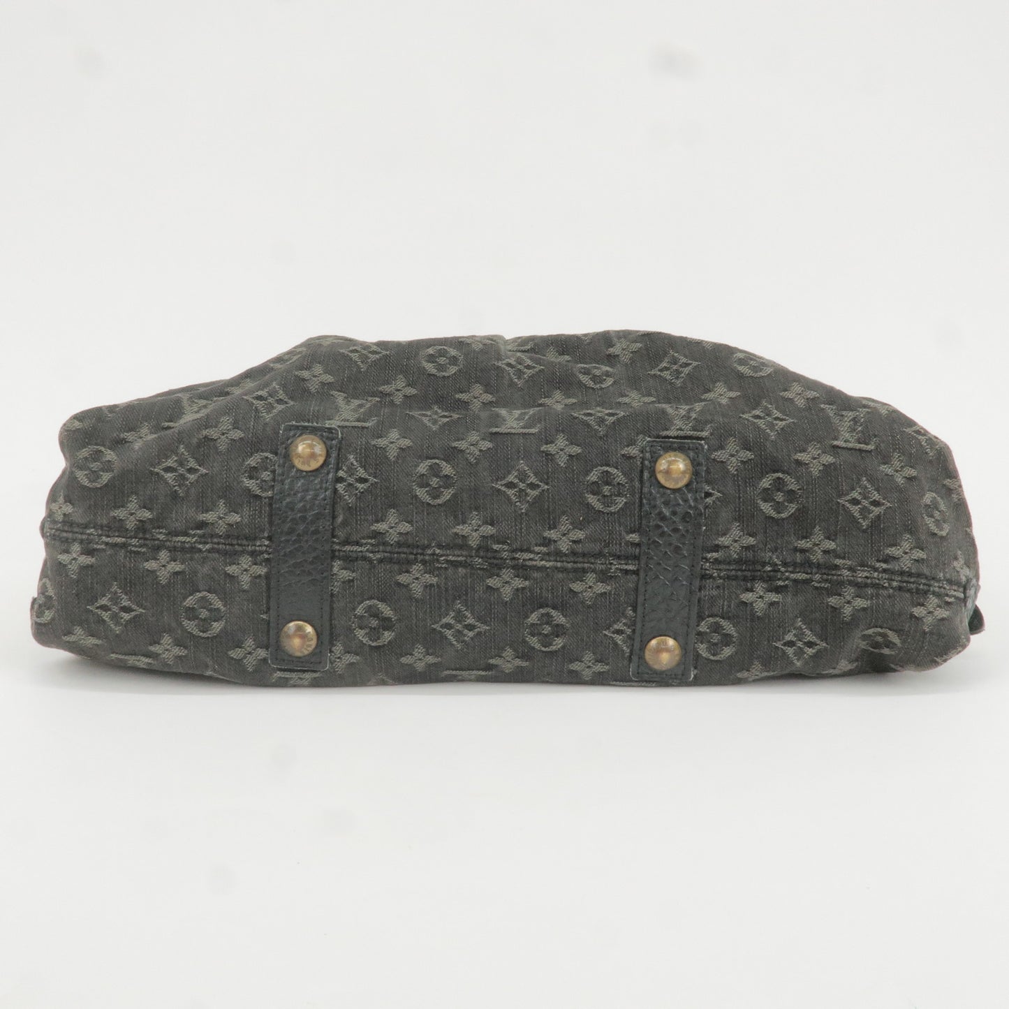 Louis Vuitton Monogram Denim Neo Cabby MM Hand Bag Black M95351