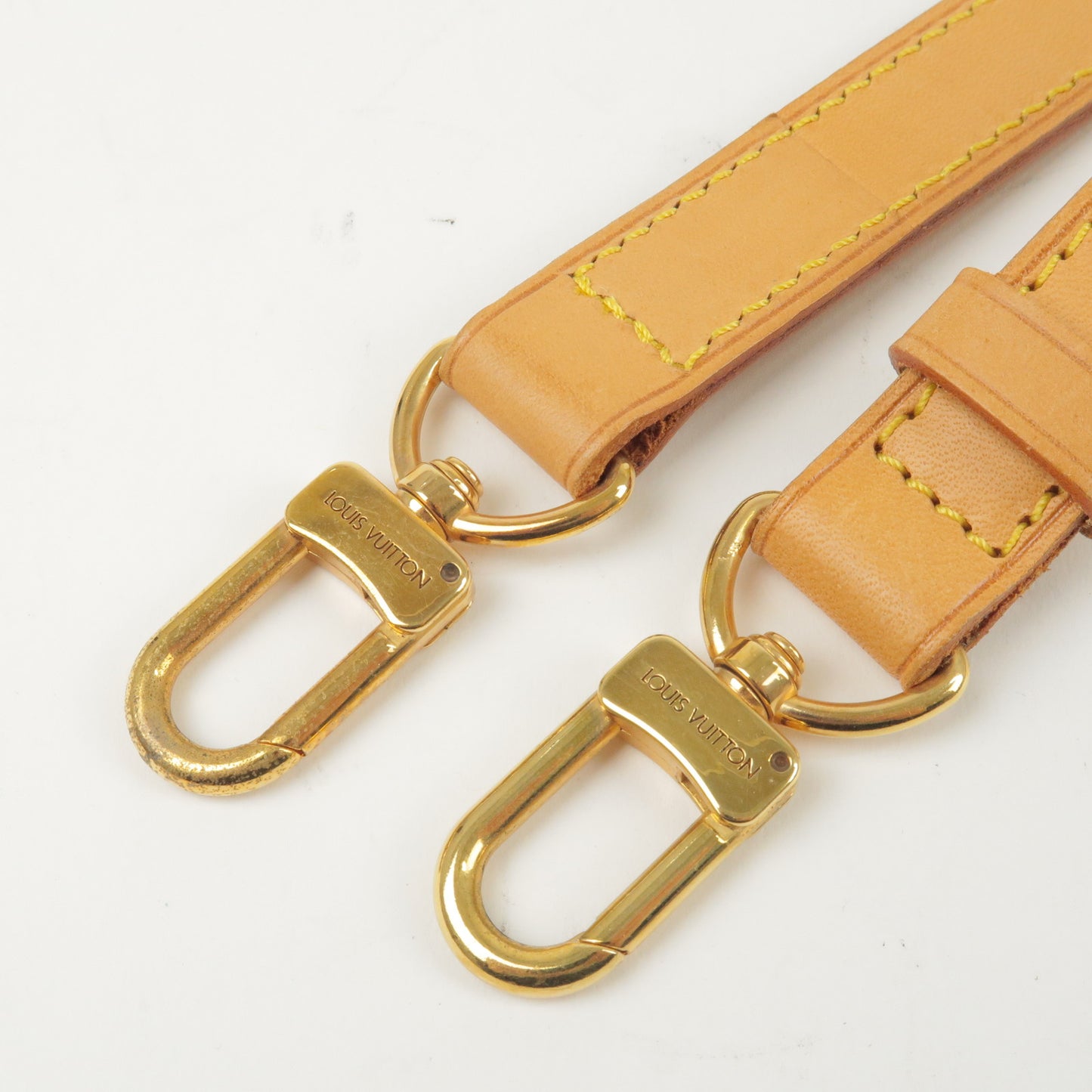 Louis Vuitton Leather Shoulder Strap Beige Adjustable 86-104 cm