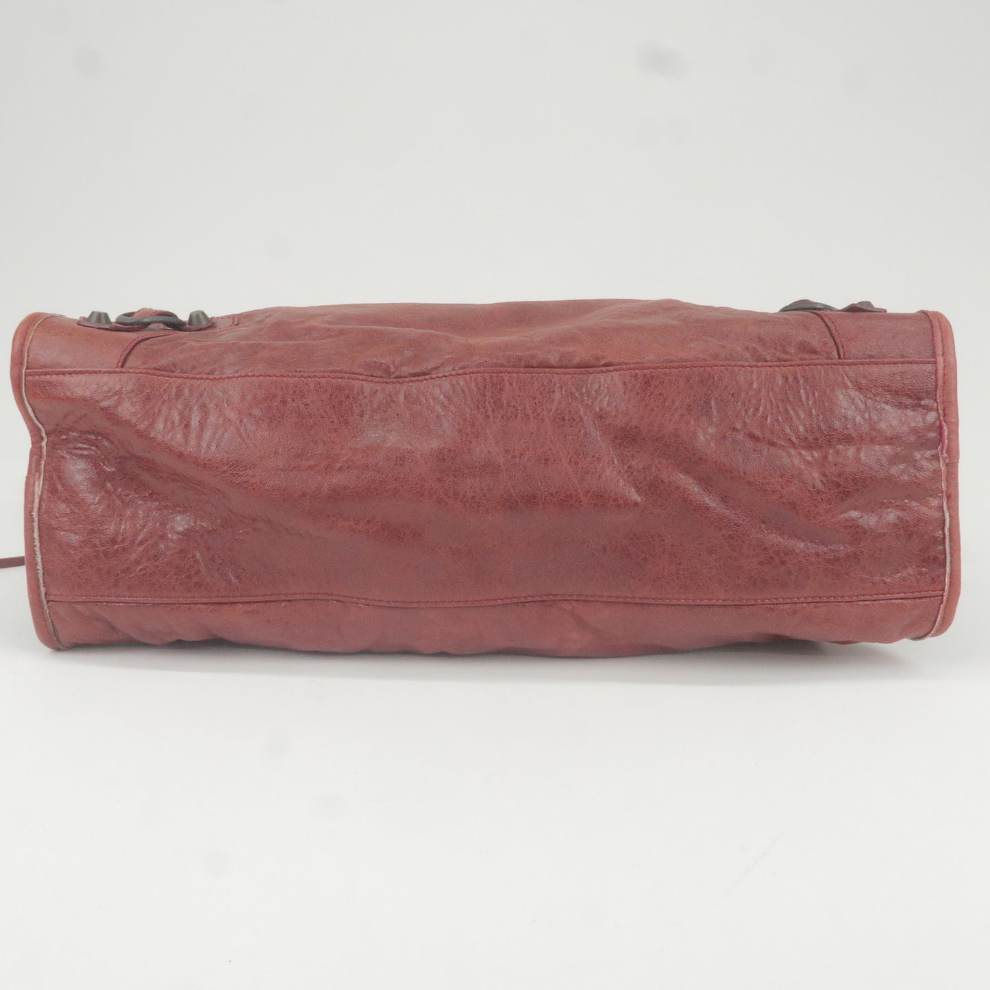 BALENCIAGA Leather The City 2Way Bag Hand Bag Red 115748