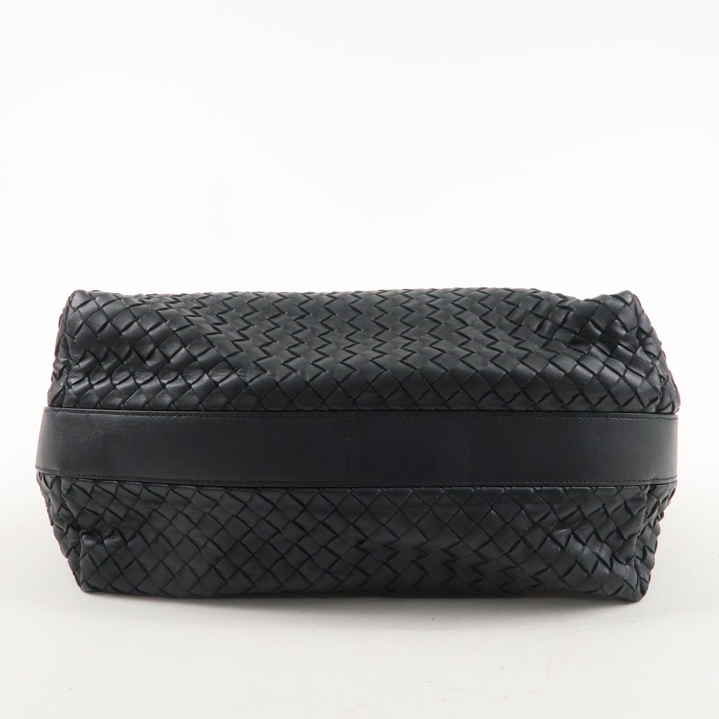 BOTTEGA VENETA Intrecciato Leather Shoulder Bag Black 115658