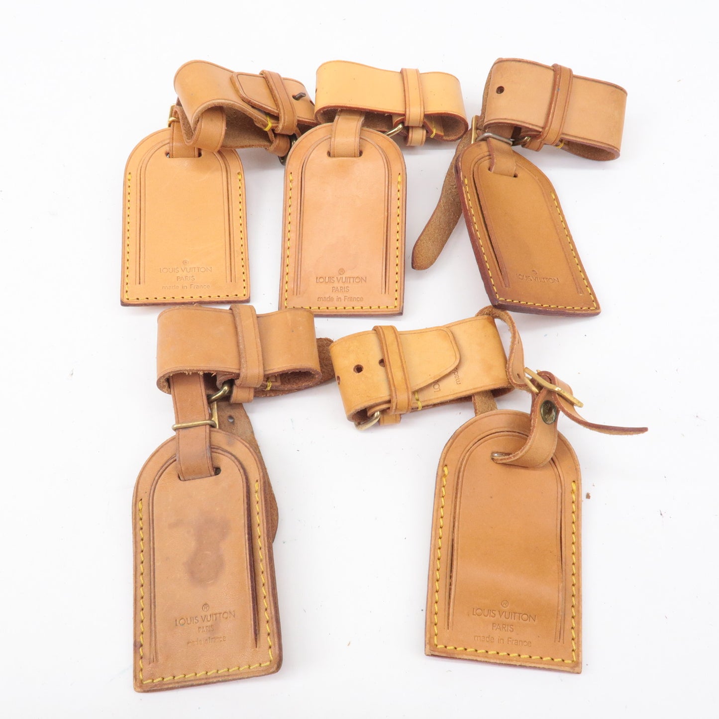 Louis Vuitton Authentic Leather Luggage Bag Name Tag Poignet Accessori –