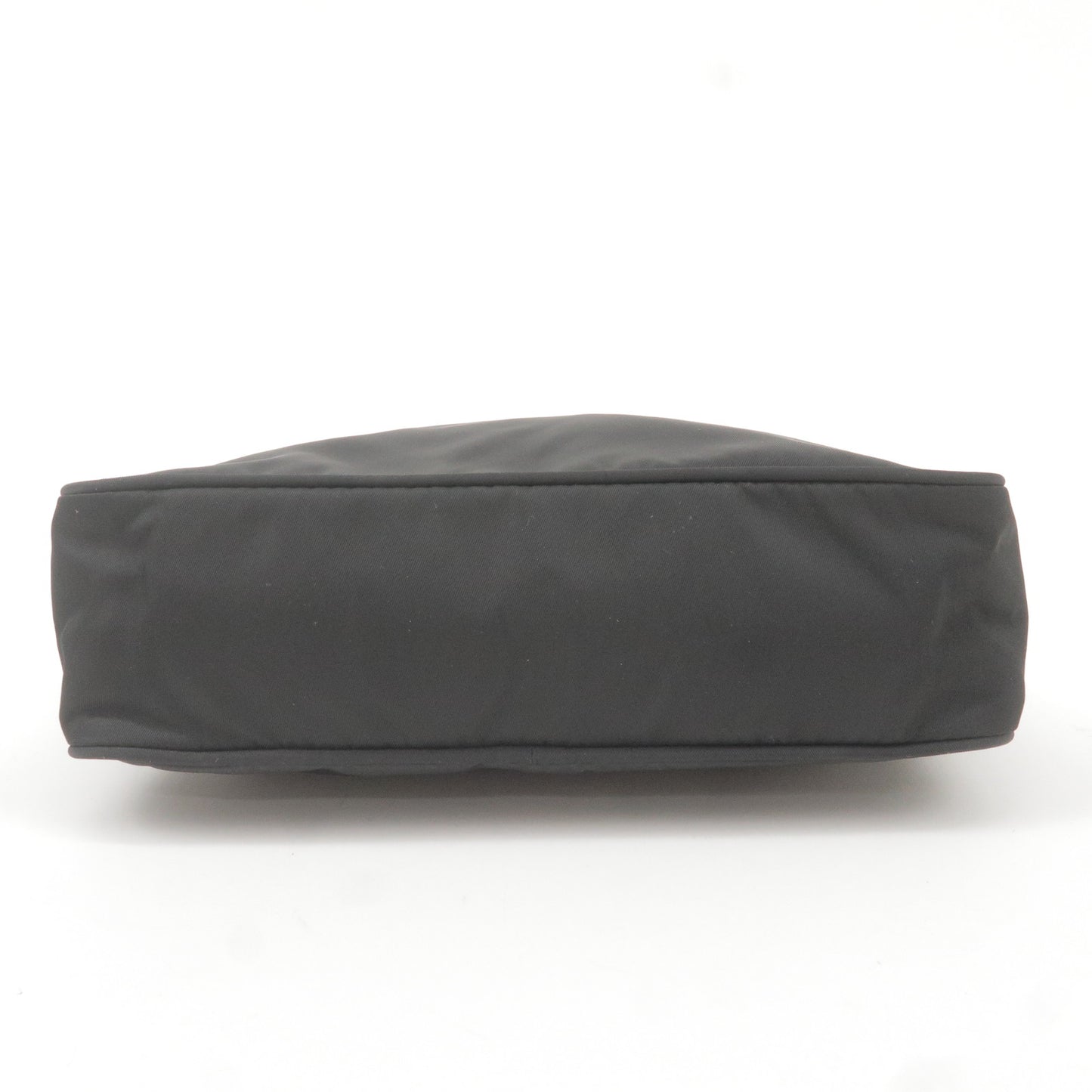 PRADA Logo Nylon Leather Shoulder Bag NERO Black 1N1204