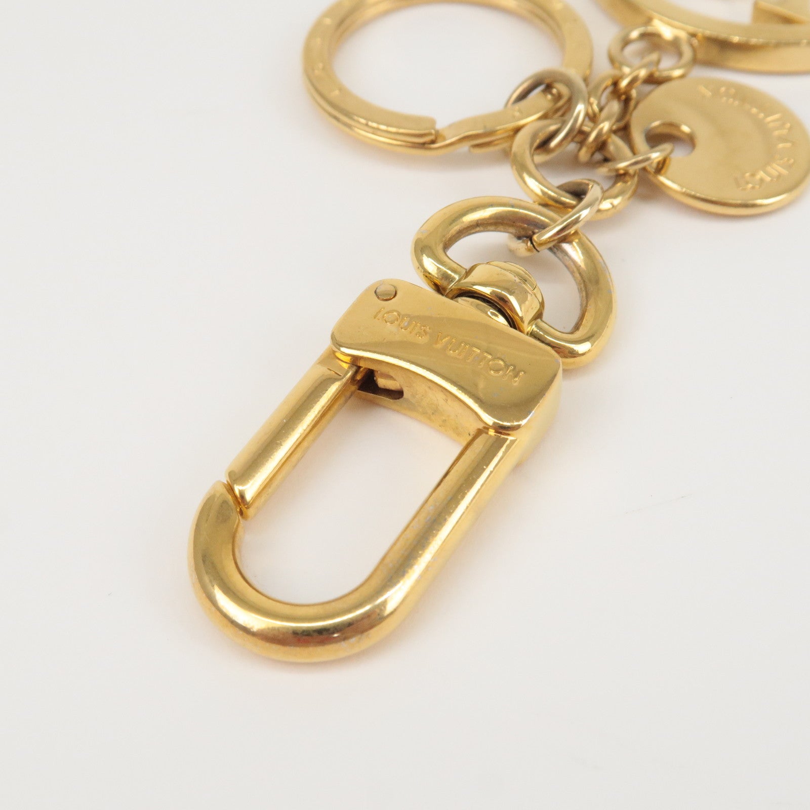 Louis Vuitton Bag Charm Key Holder LV Circle Gold