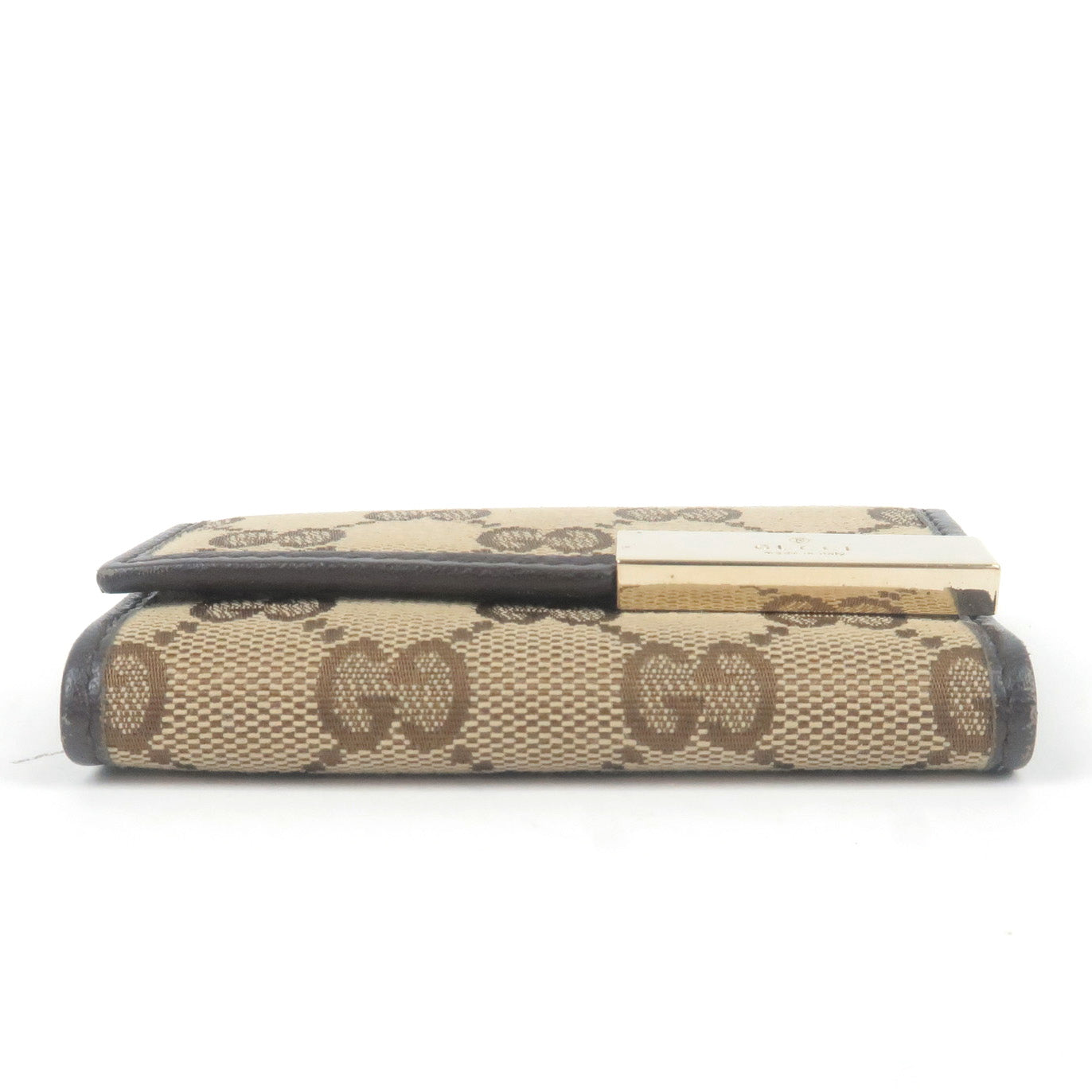 GUCCI GG Canvas Leather 6 Rings Key Case Beige Brown