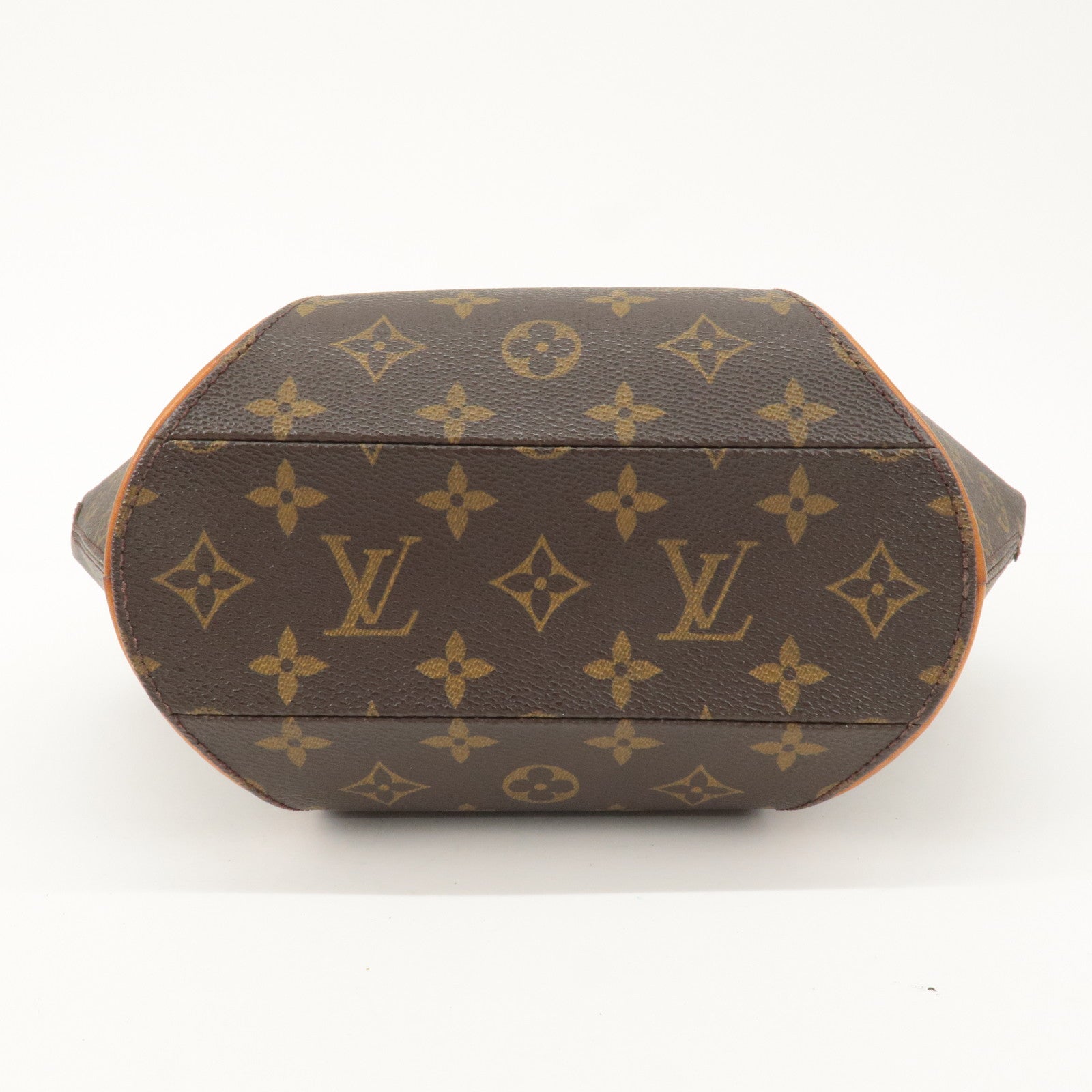 LOUIS VUITTON LV Logos Ellipse PM Hand Bag Monogram Leather Brown M51127  74YB160