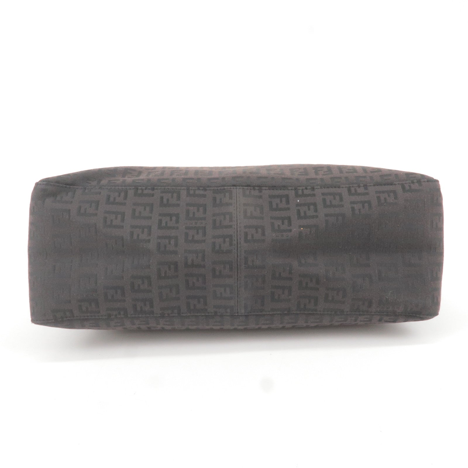 FENDI-Zucchino-Canvas-Leather-Tote-Bag-Hand-Bag-Black-8BH127 – dct