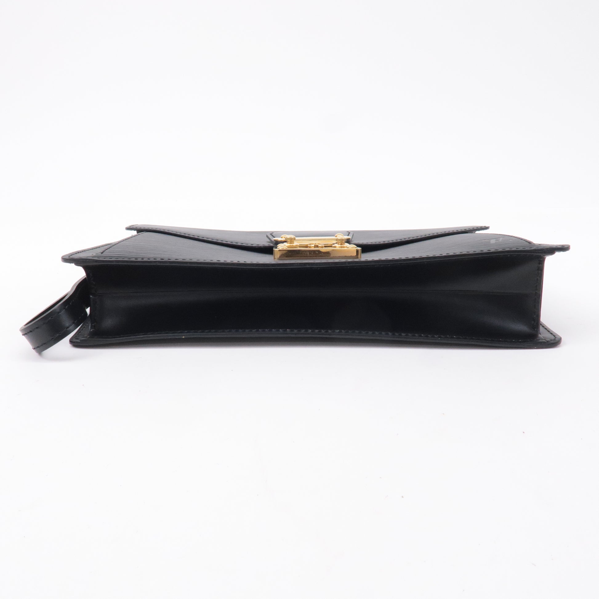 Louis Vuitton LV M52612 Noir Epi Leather Sellier Dragonne Clutch