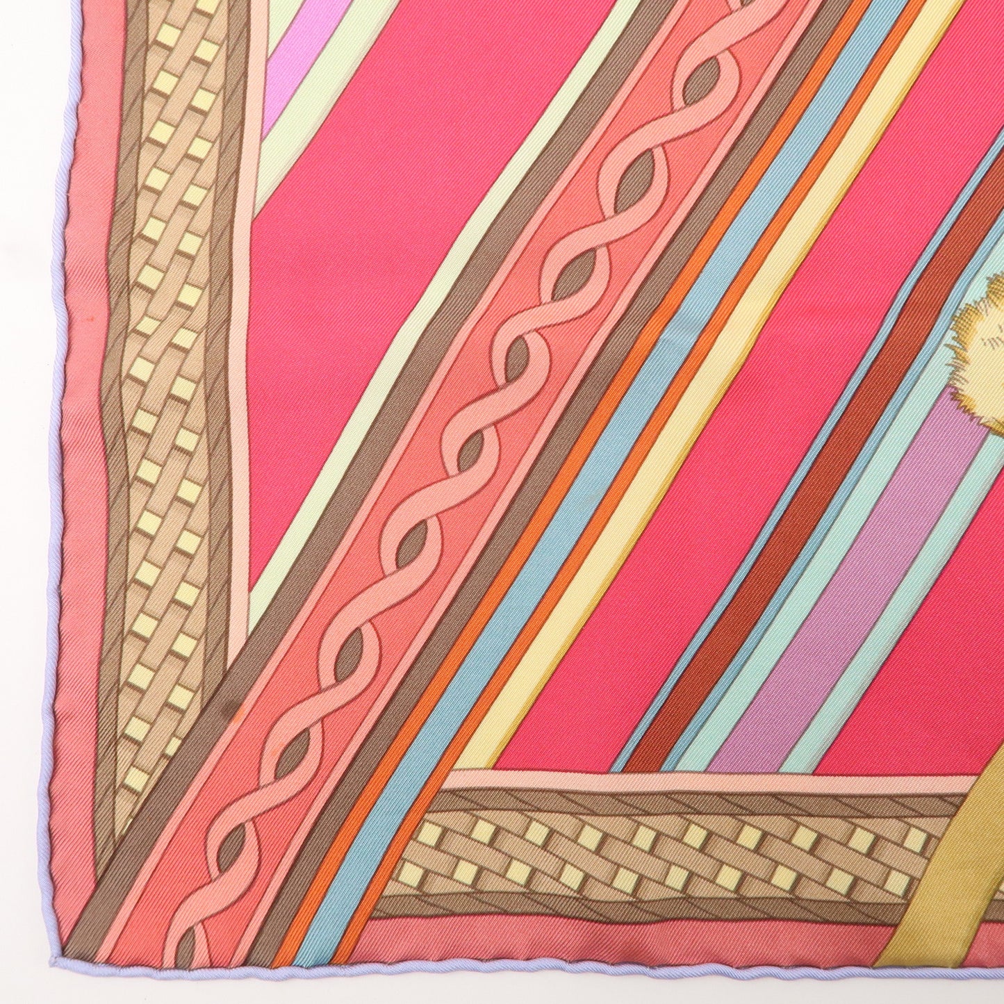 HERMES Carre 90 Silk 100% Scarf CONCOURS DETRIERS Pink