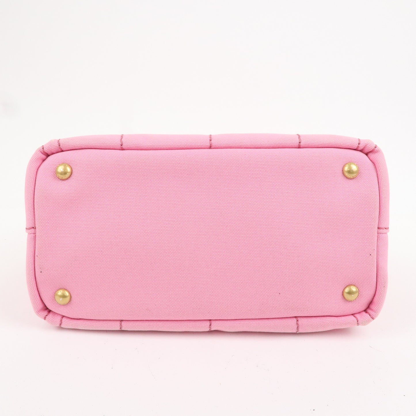 PRADA Canapa Mini Canvas 2Way Bag Hand Bag Pink 1BG439