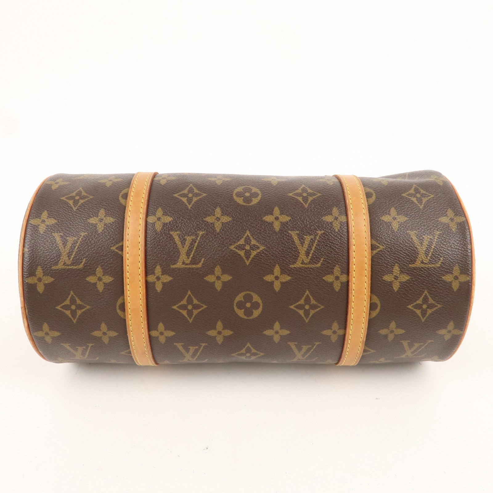 Louis Vuitton Monogram Papillon 30 Handbag Cylindrical Pouch Used