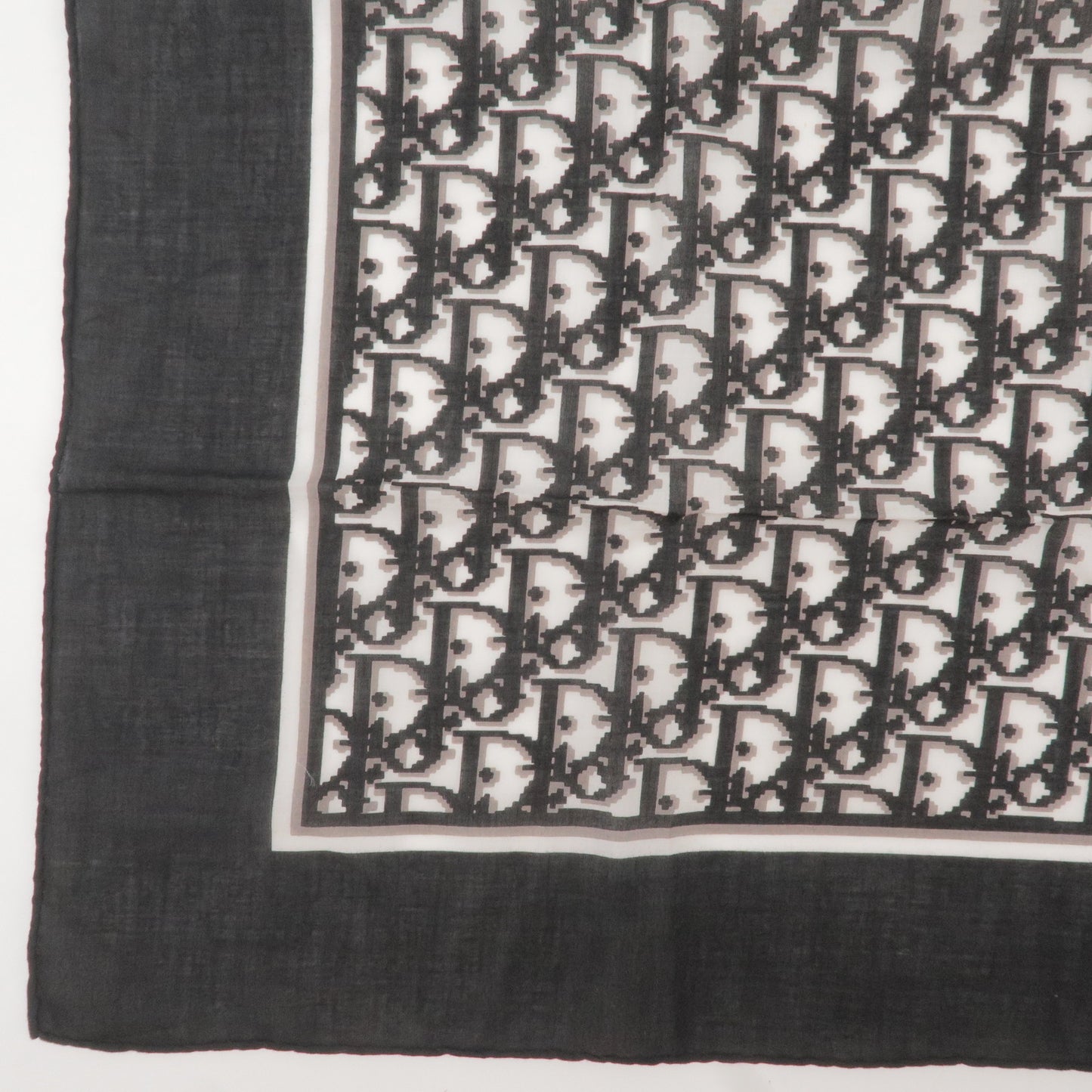 Christian Dior Trotter Print Cotton 100% Scarf Black