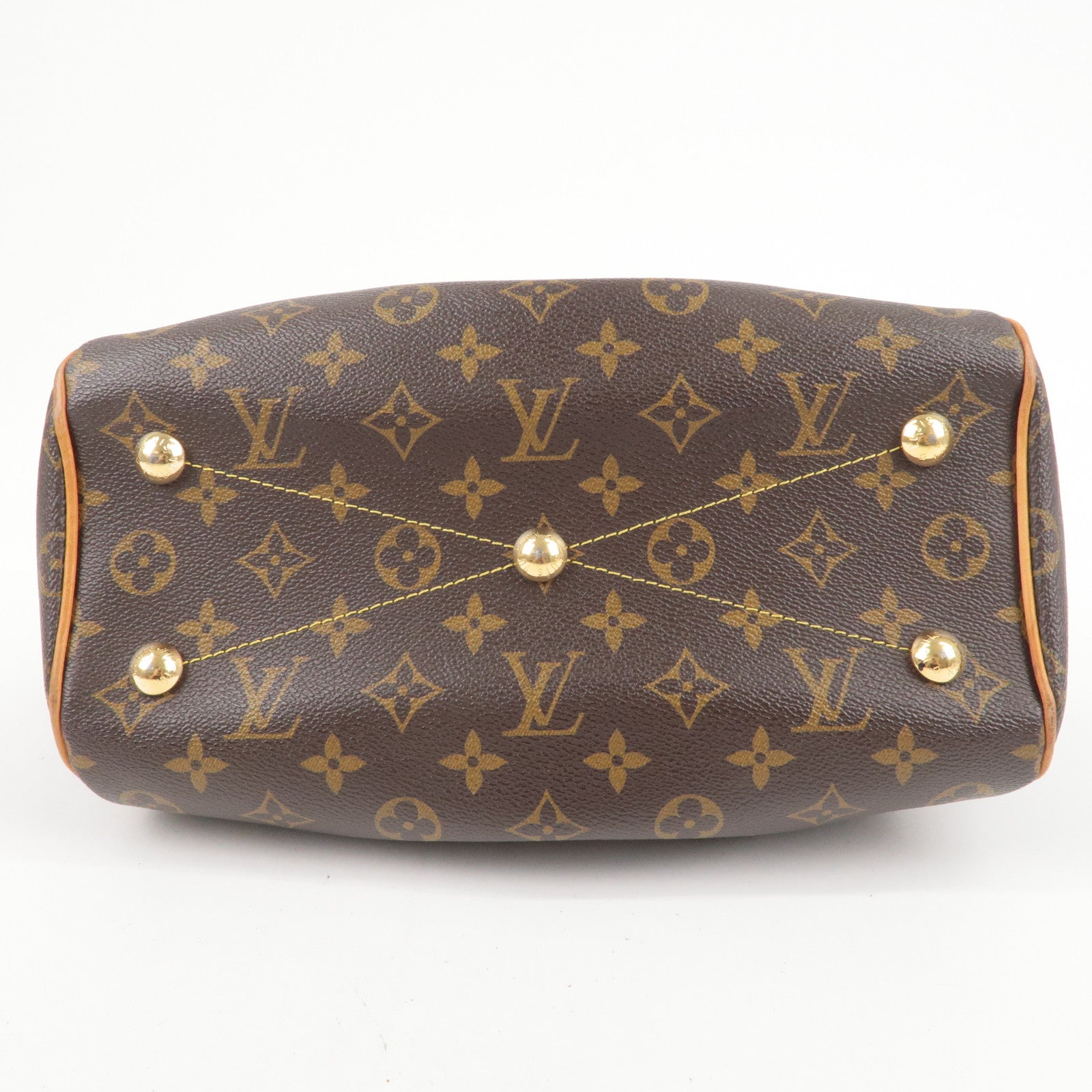 Louis Vuitton Monogram Tivoli PM M40143 ladies handbag Brown Gold Hardware  LV