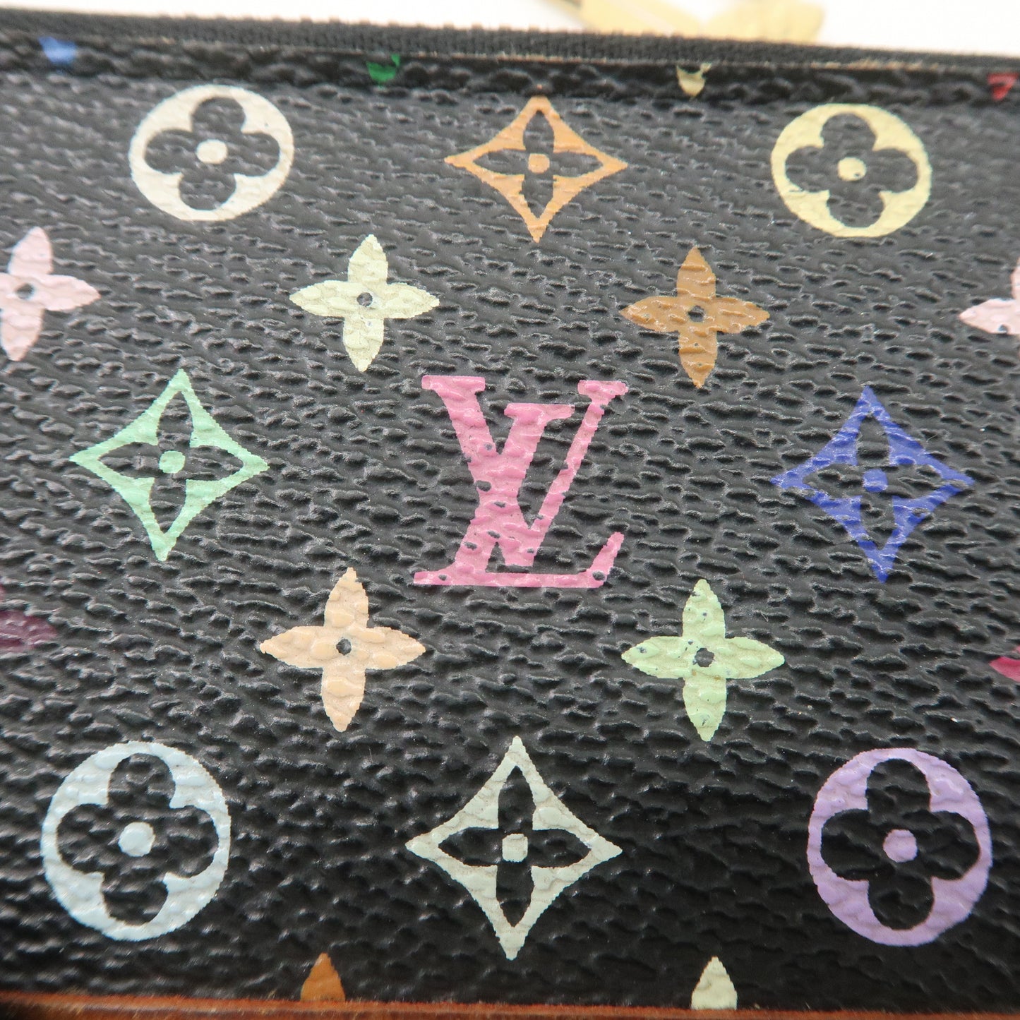 Louis Vuitton Monogram Multi Color Pochette Cles Noir M92654