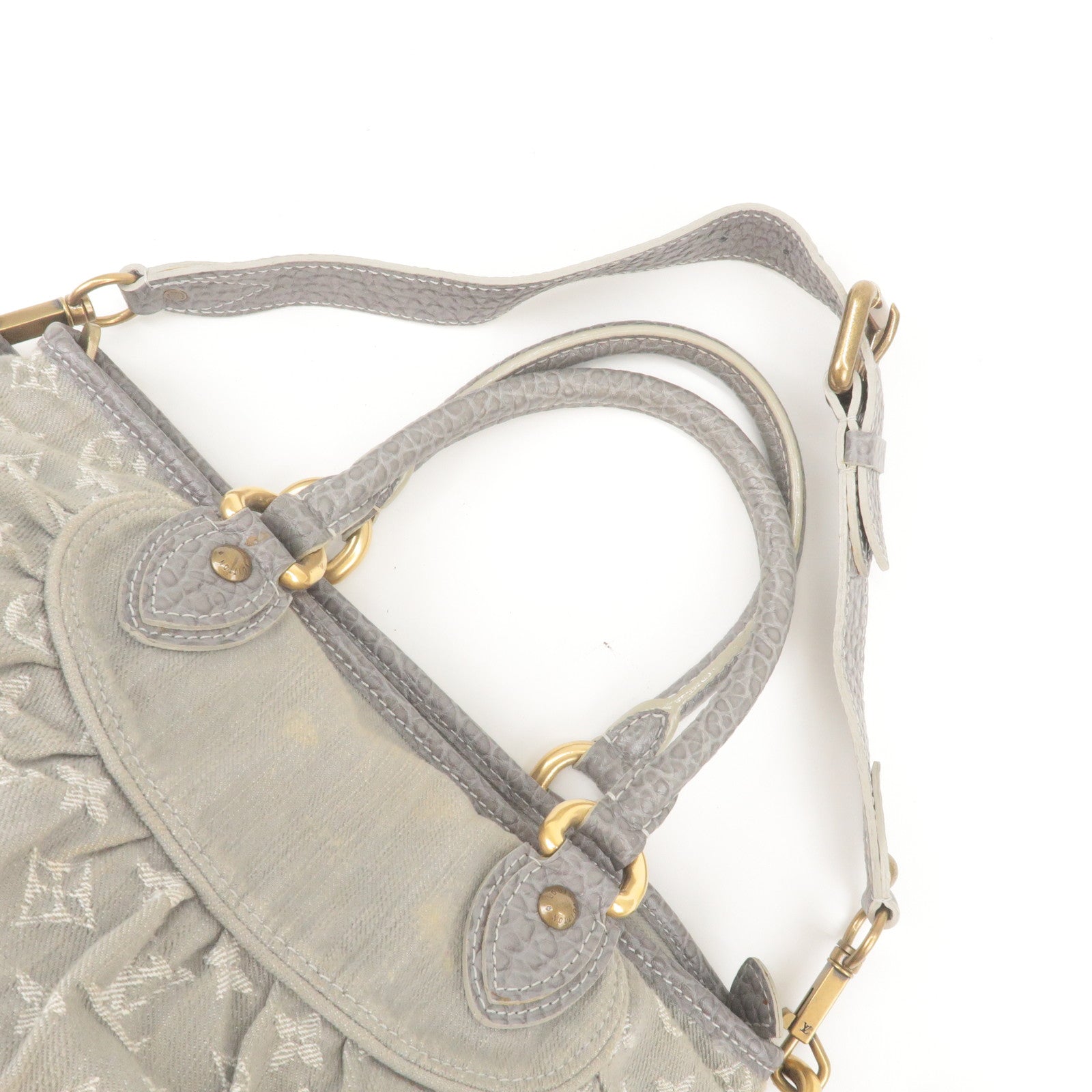 Louis Vuitton Monogram Denim Neo Cabby Shoulder Hand Bag Gray M95837 LV  0556G