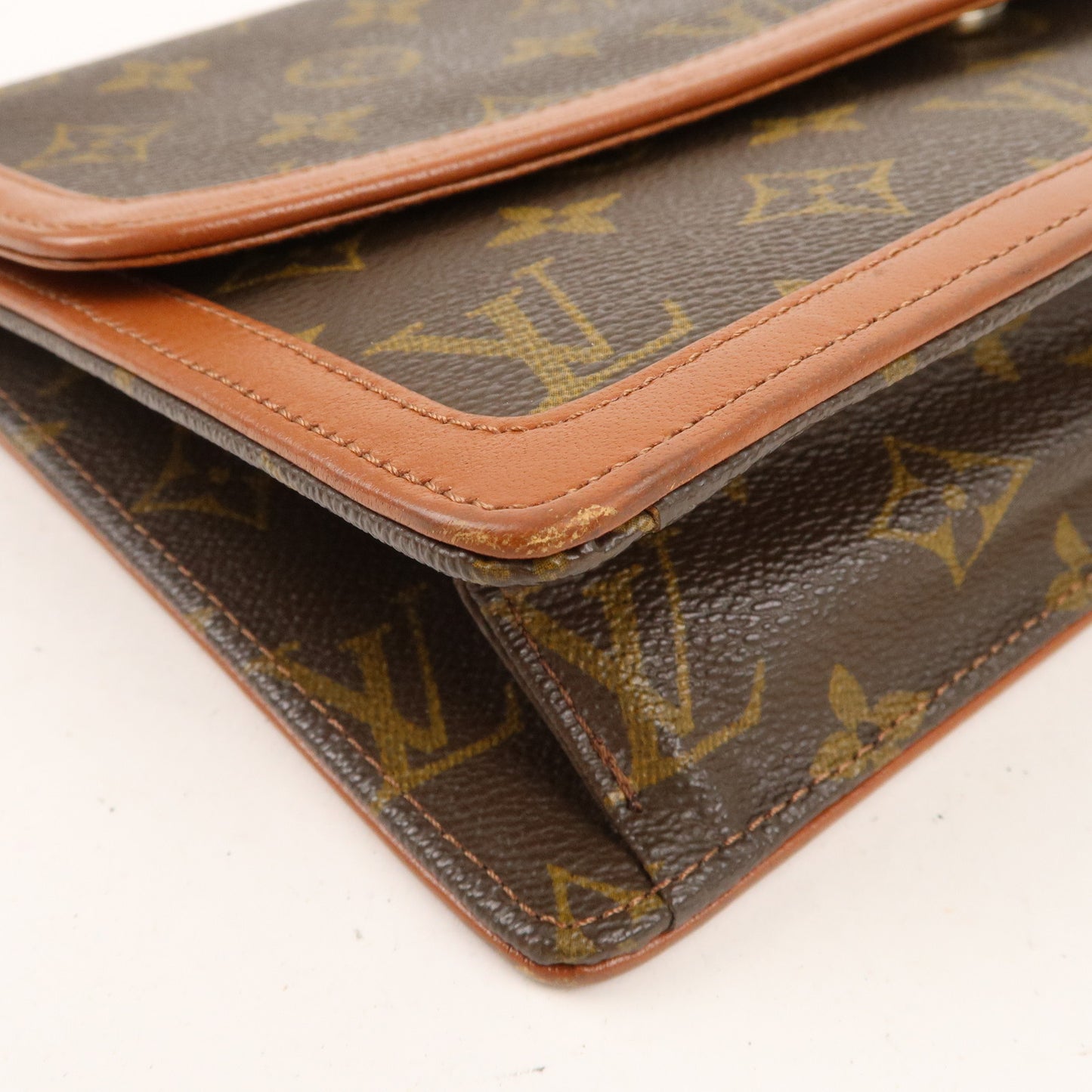 Louis Vuitton Monogram Pochette Dame GM Cluch Bag Brown M51810