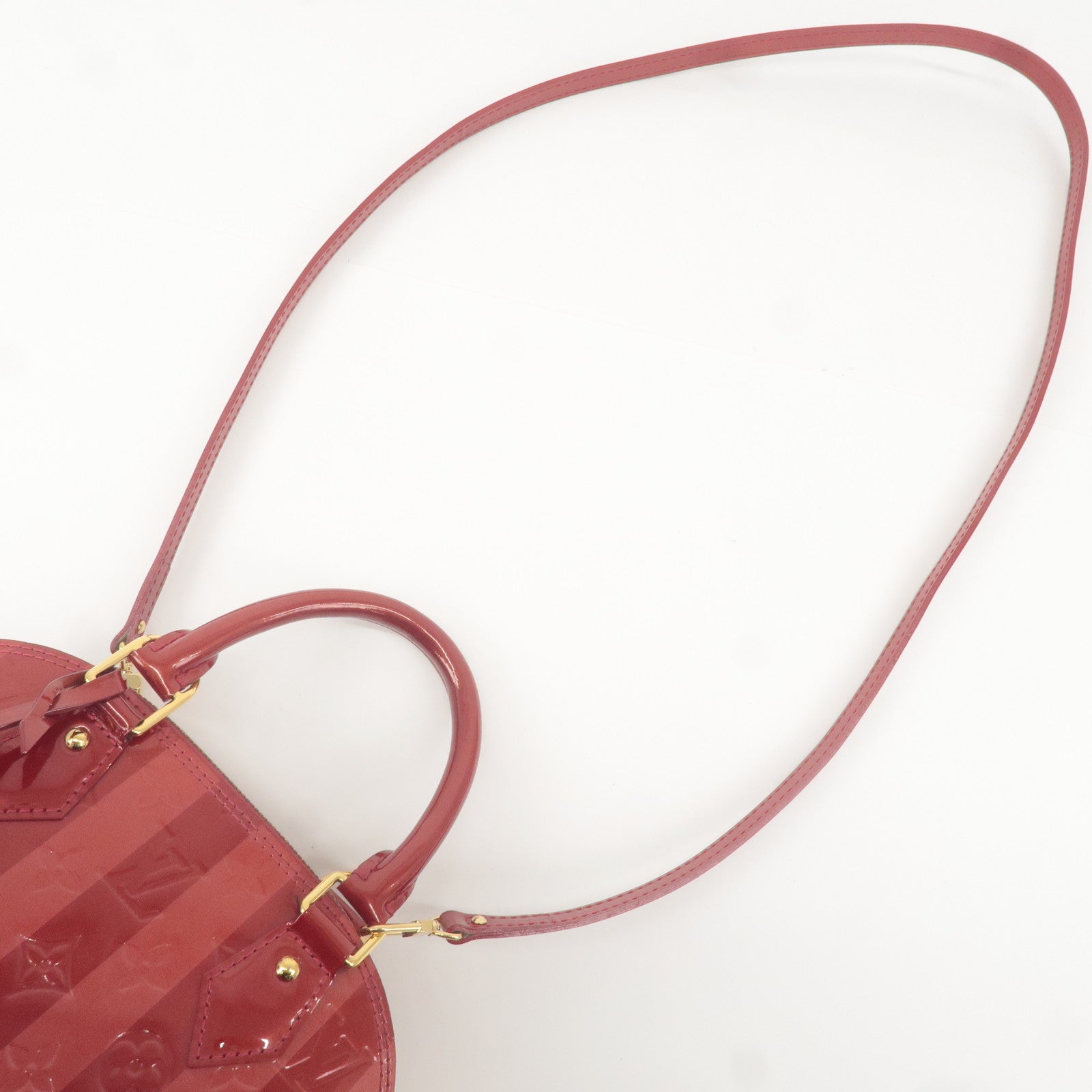 Louis Vuitton, Bags, Lv Alma Bb Red Vernis Rayunes