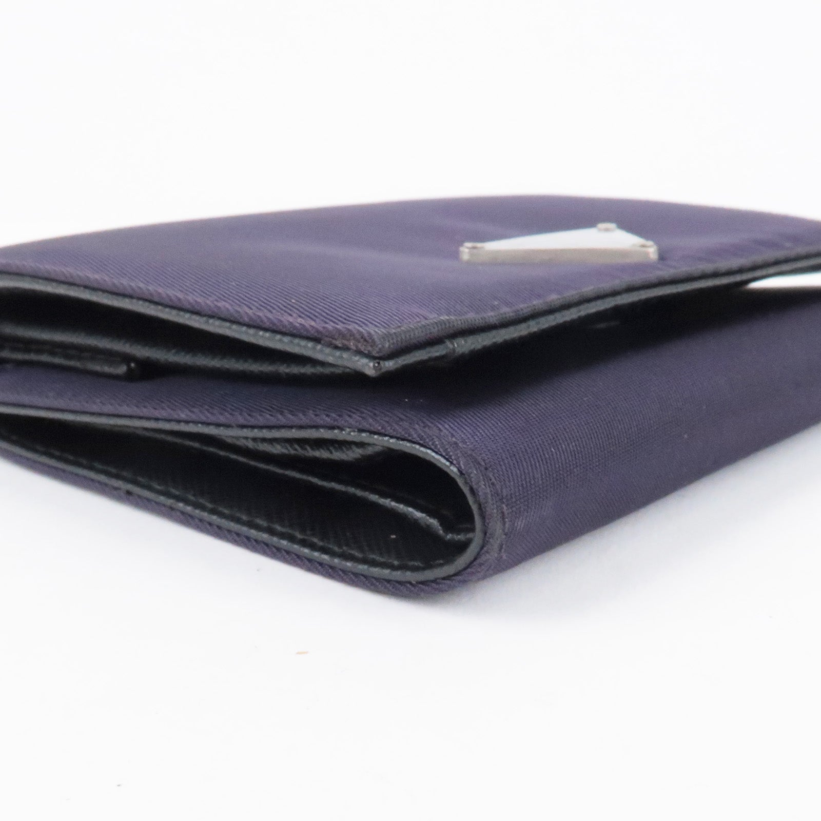 Lydia Monogram Long 3 Fold Wallet Purple Paste