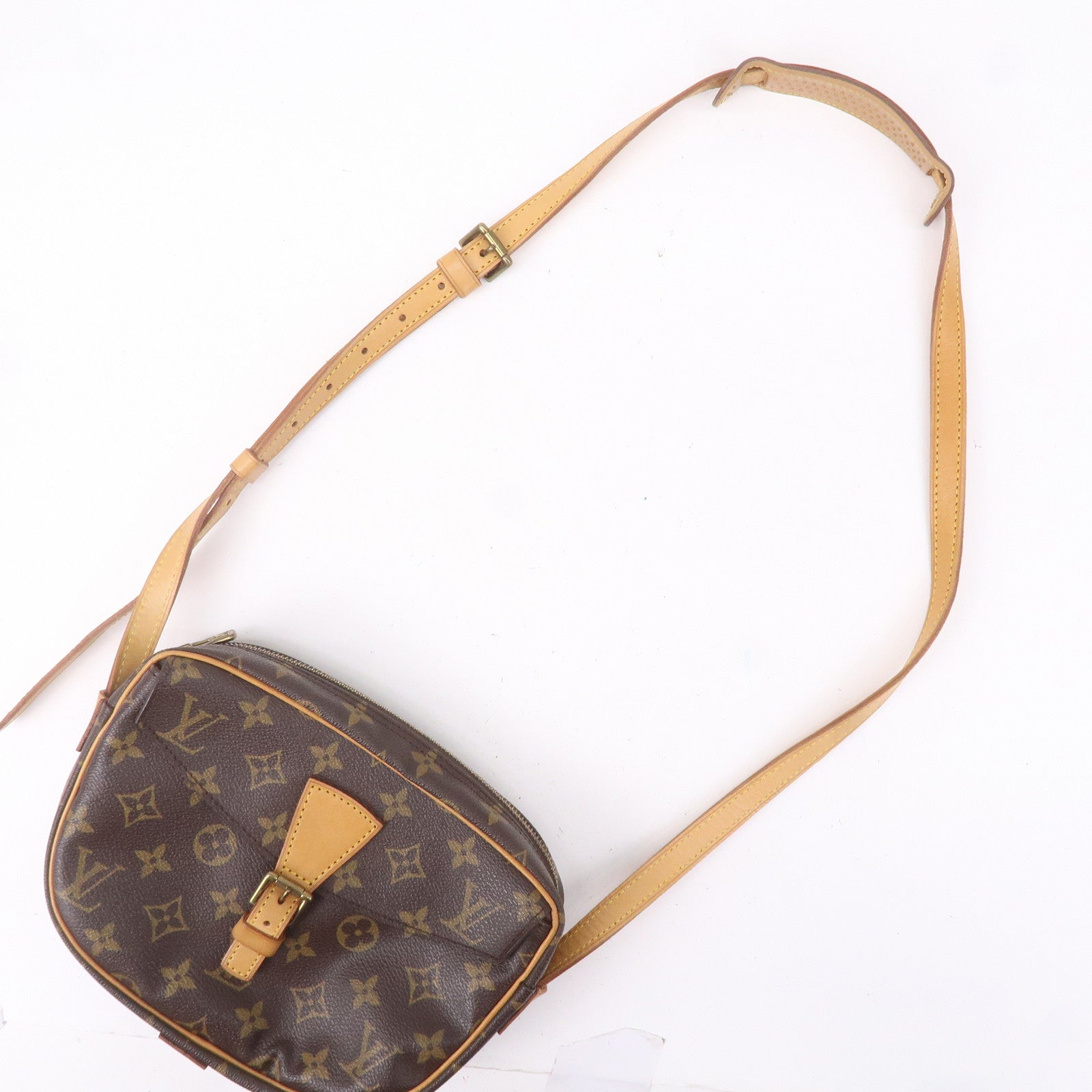 LOUIS VUITTON Jeune Fille PM Shoulder Bag Monogram Leather Brown M51227  38GA459