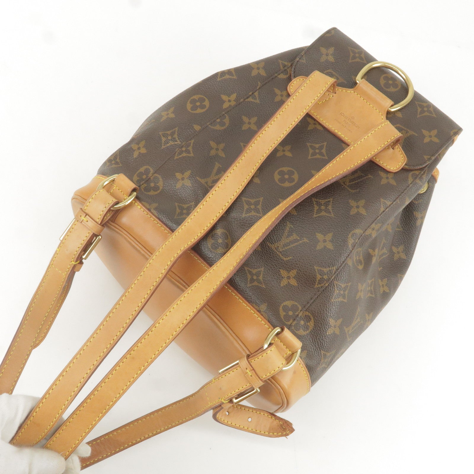 Louis+Vuitton+Randonnee+Bucket+%26+Drawstring+Bag+PM+Brown+Canvas
