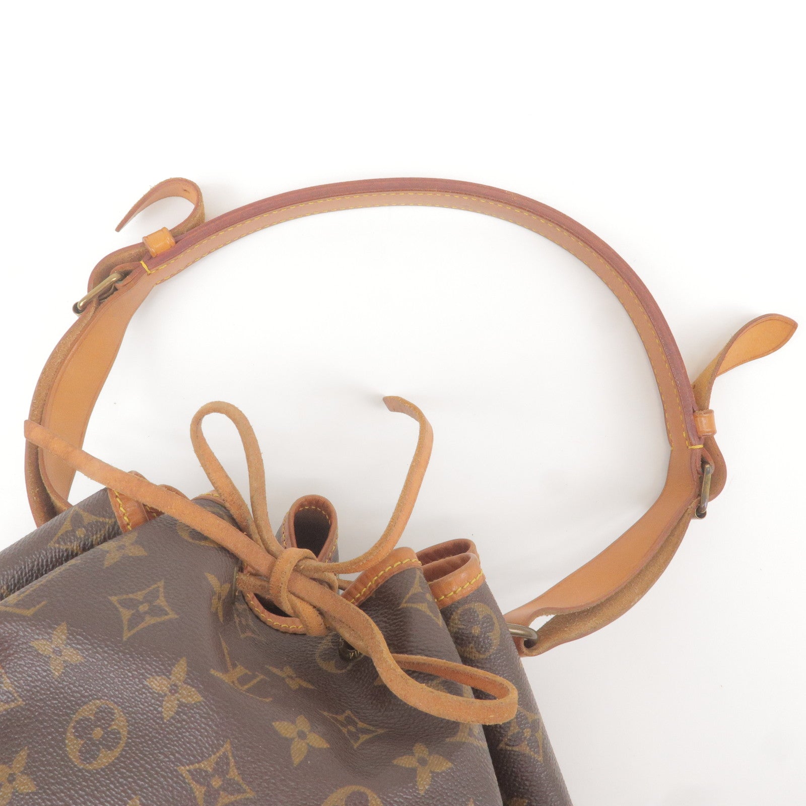 Authentic Louis Vuitton Monogram Noe Shoulder Drawstring Bag M42224 LV  9347F