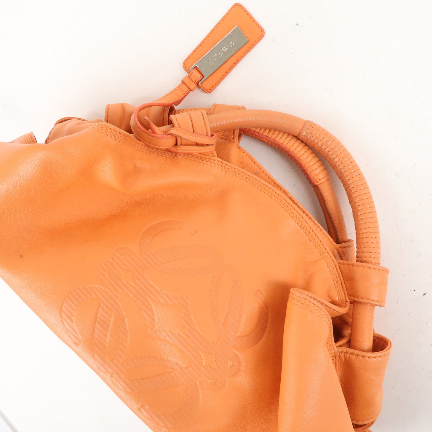 LOEWE Nappa Aire Leather Hand Bag Orange