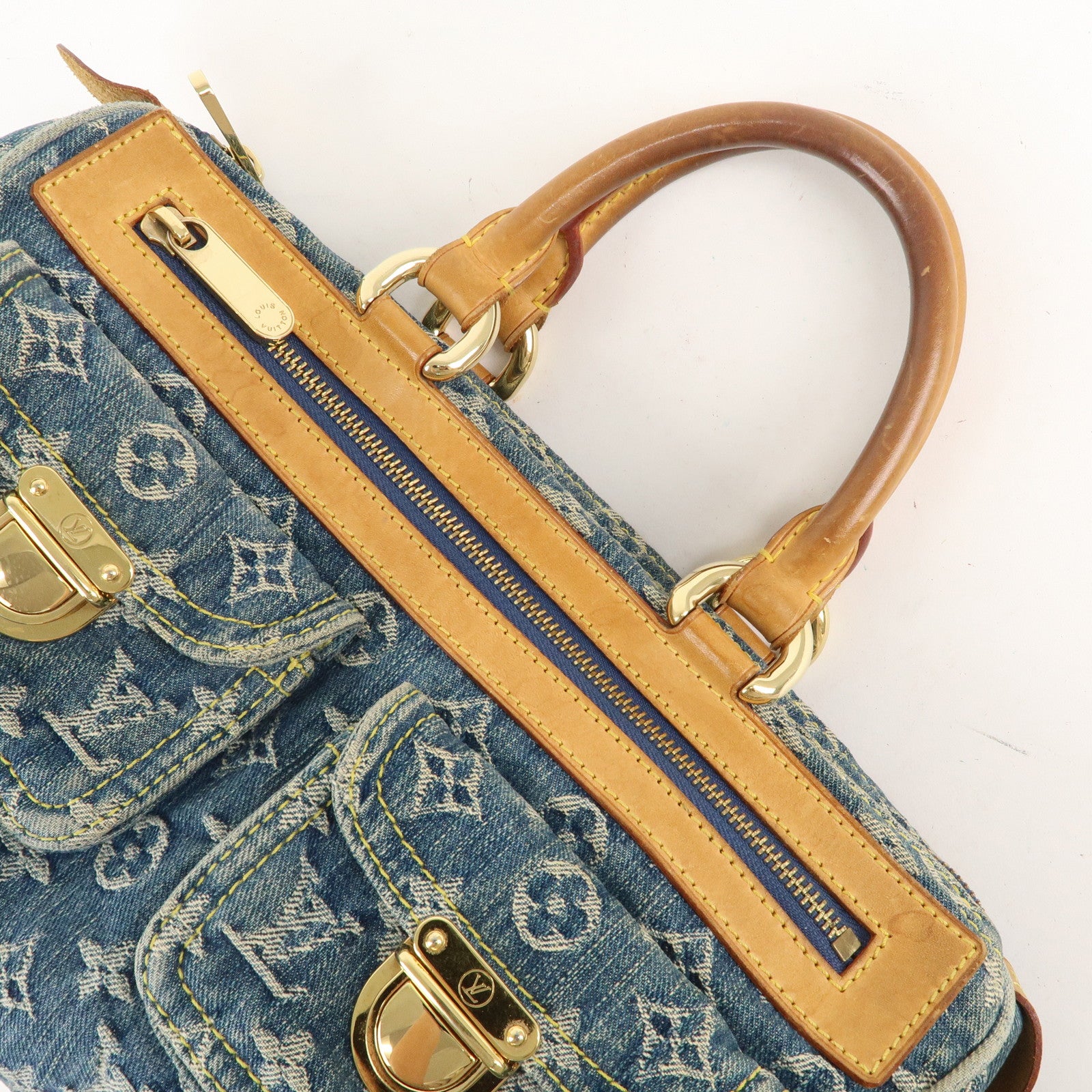 Louis Vuitton Monogram Denim Neo Speedy Boston Bag Blue M95019