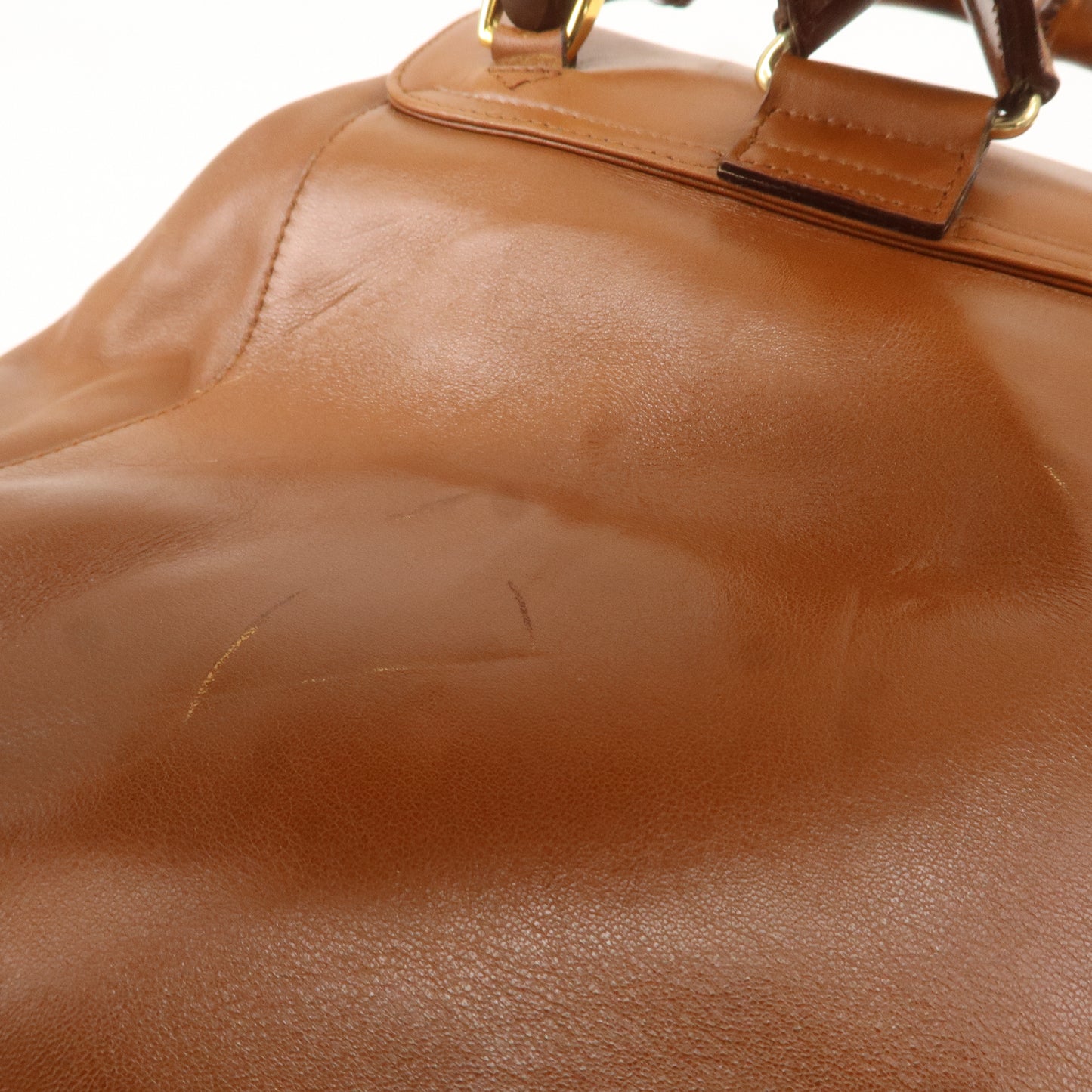 GUCCI Bamboo Leather Back Pack Brown 003・2058・0016