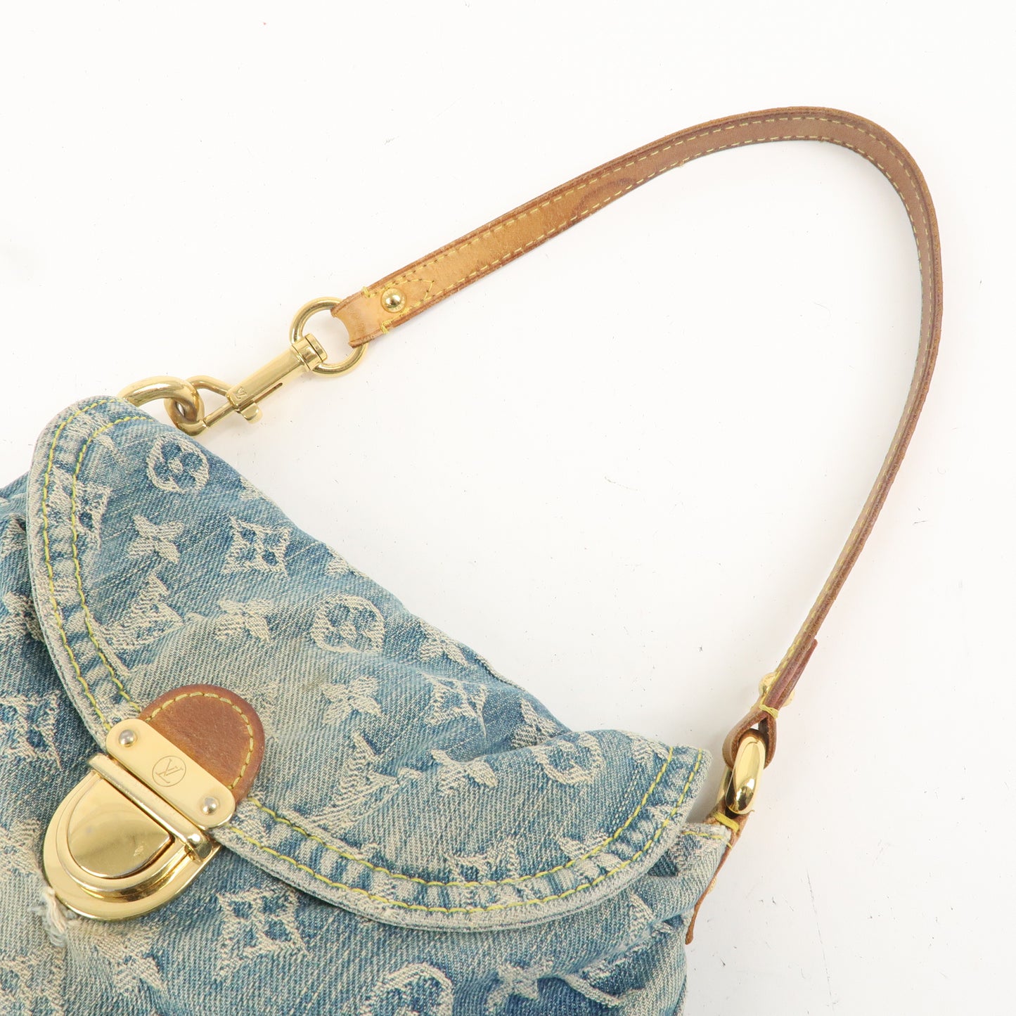 Louis Vuitton Monogram Denim Mini Pleaty Shoulder Bag M95050