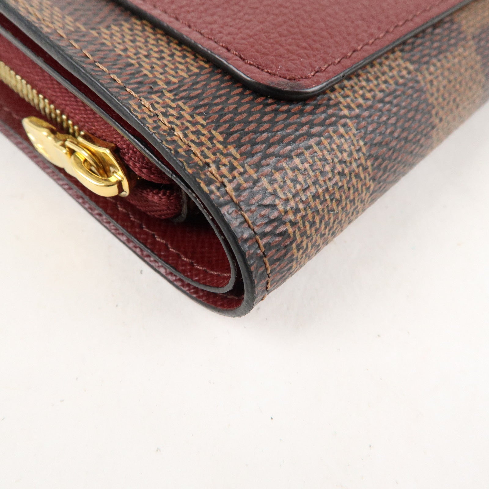 Louis Vuitton PORTEFEUILLE JULIETTE 2020-21FW Canvas Blended Fabrics  Bi-color Leather Folding Wallet Logo (N60380, N60381)