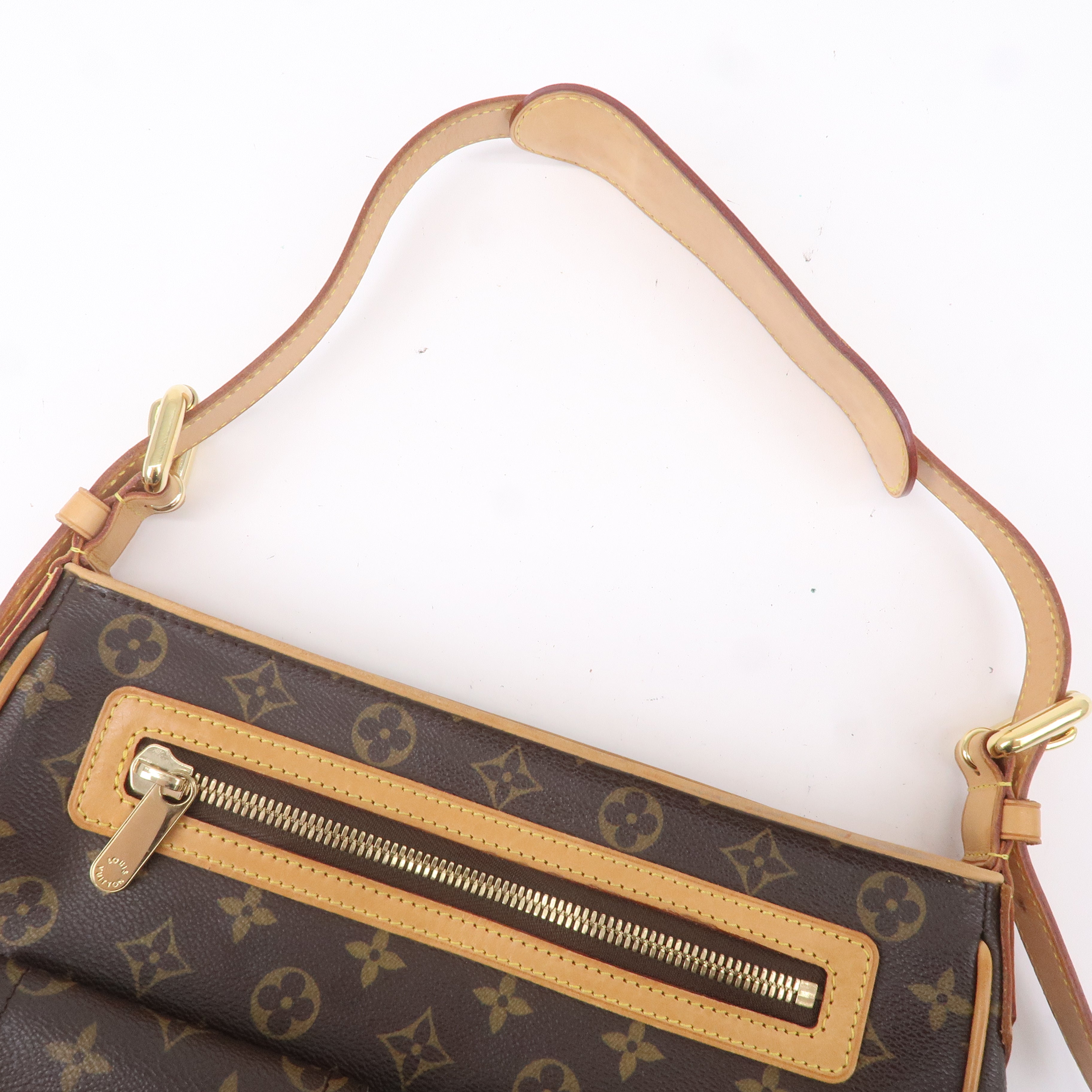 Louis Vuitton Monogram Hudson GM Shoulder Bag Brown M40045