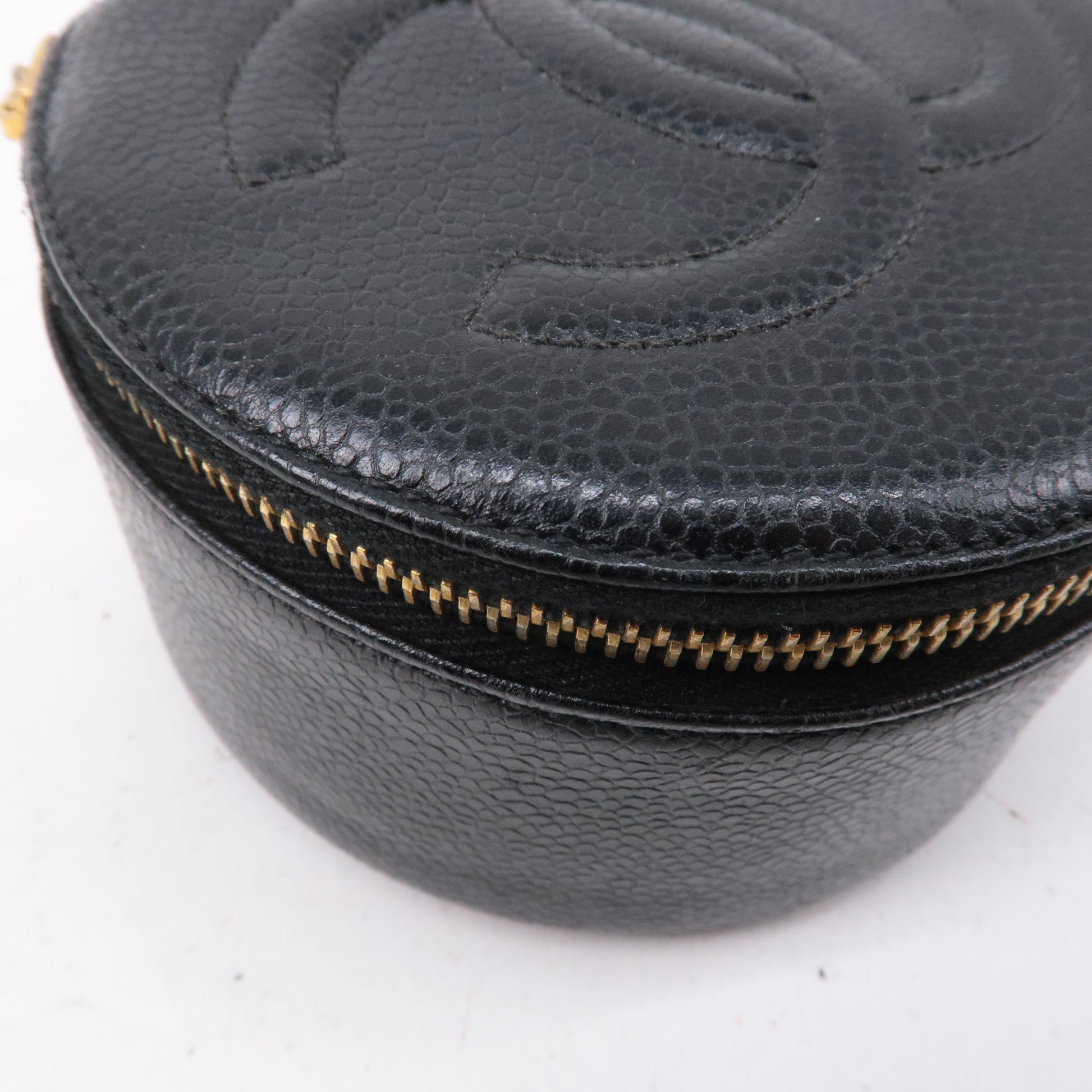 CHANEL-Caviar-Skin-Coco-Mark-Jewelry-Case-Black-Gold-HDW – dct-ep_vintage  luxury Store