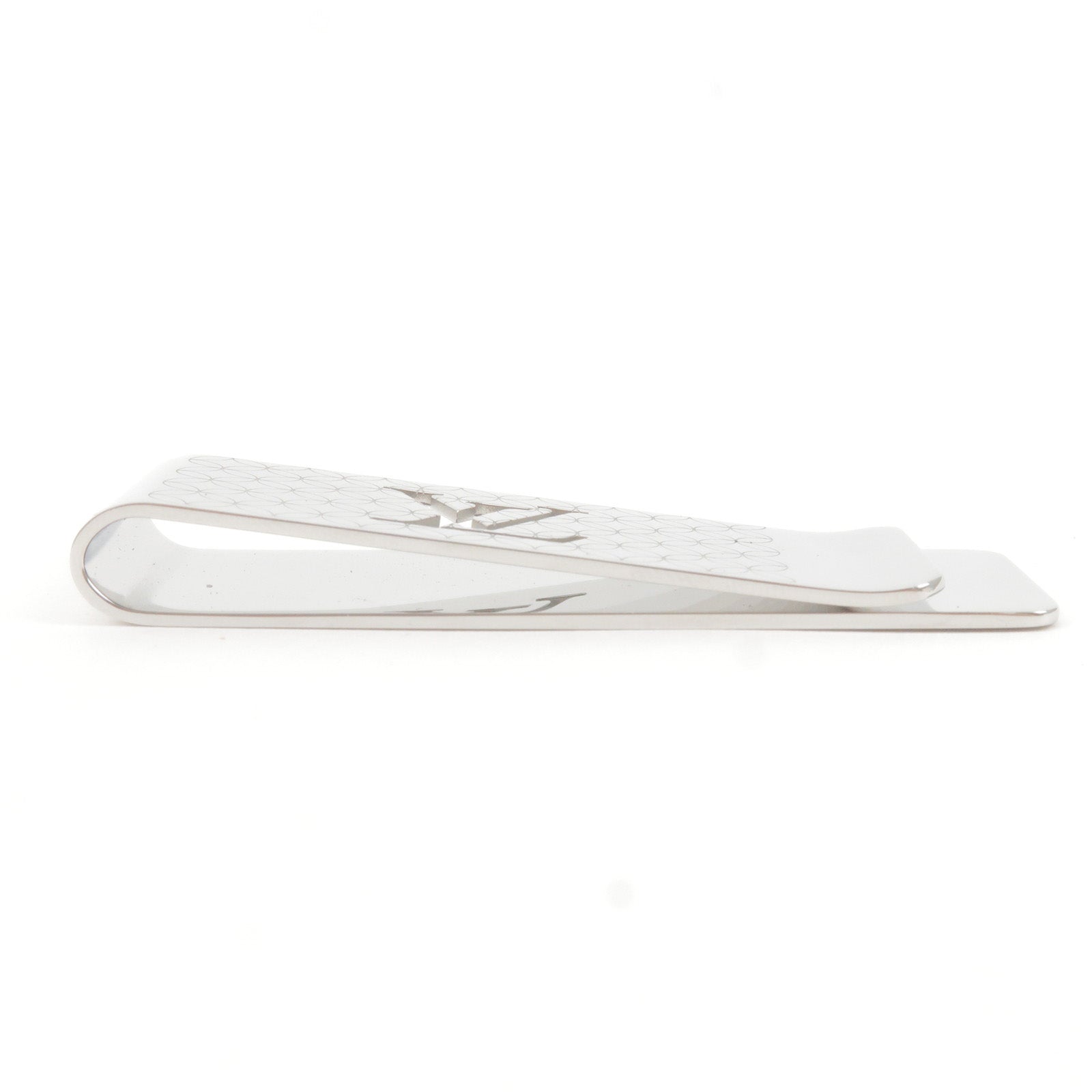 Louis Vuitton Damier Tie Clip, Silver, One Size
