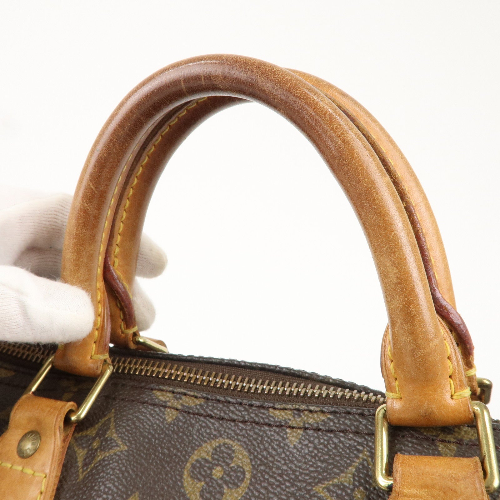 Auth Louis Vuitton Monogram Speedy 30 Hand Bag Boston Bag M41526 Used
