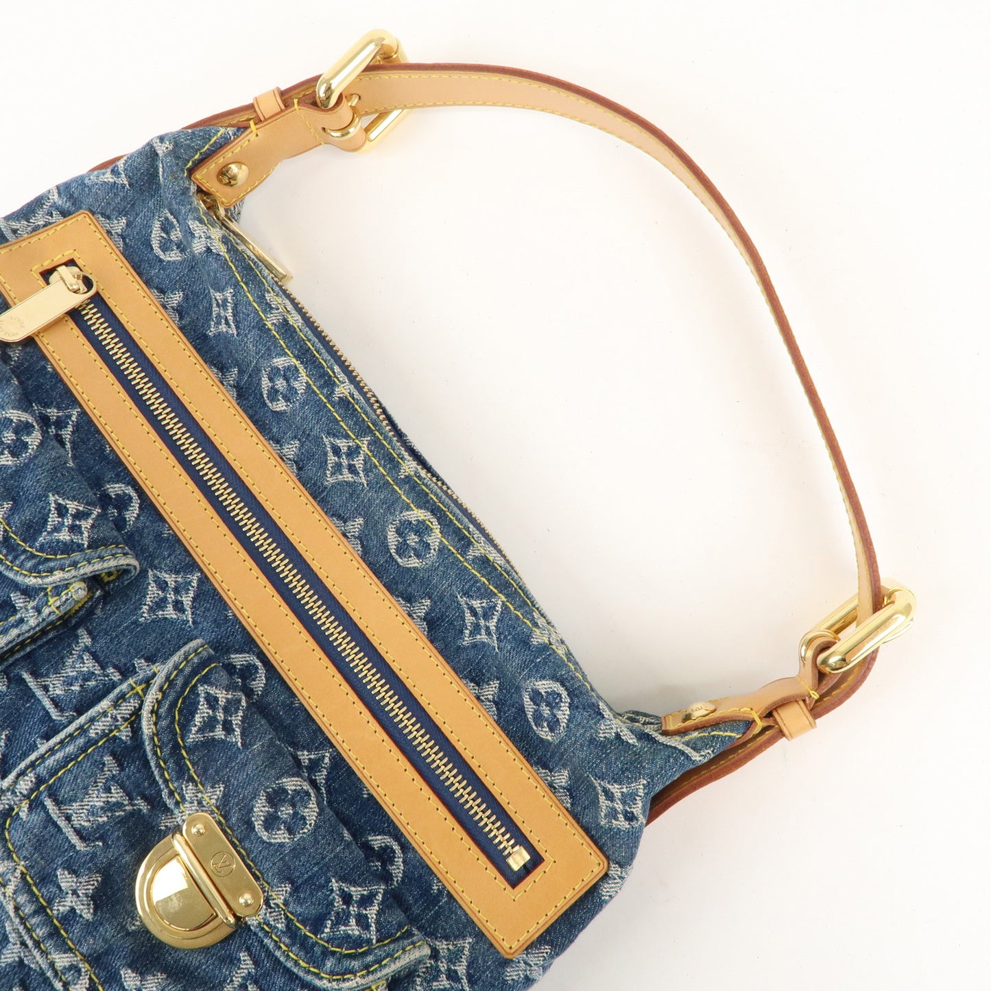 Louis Vuitton Monogram Denim Baggy PM Shoulder Bag Hand Bag M95049