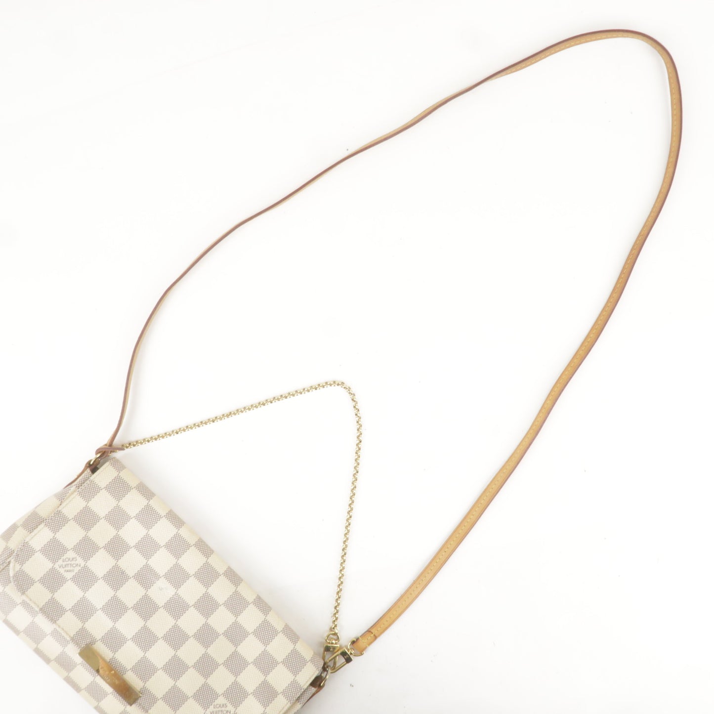 Louis-Vuitton-Damier-Azur-Favorite-MM-2Way-Bag-Hand-Bag-N41275