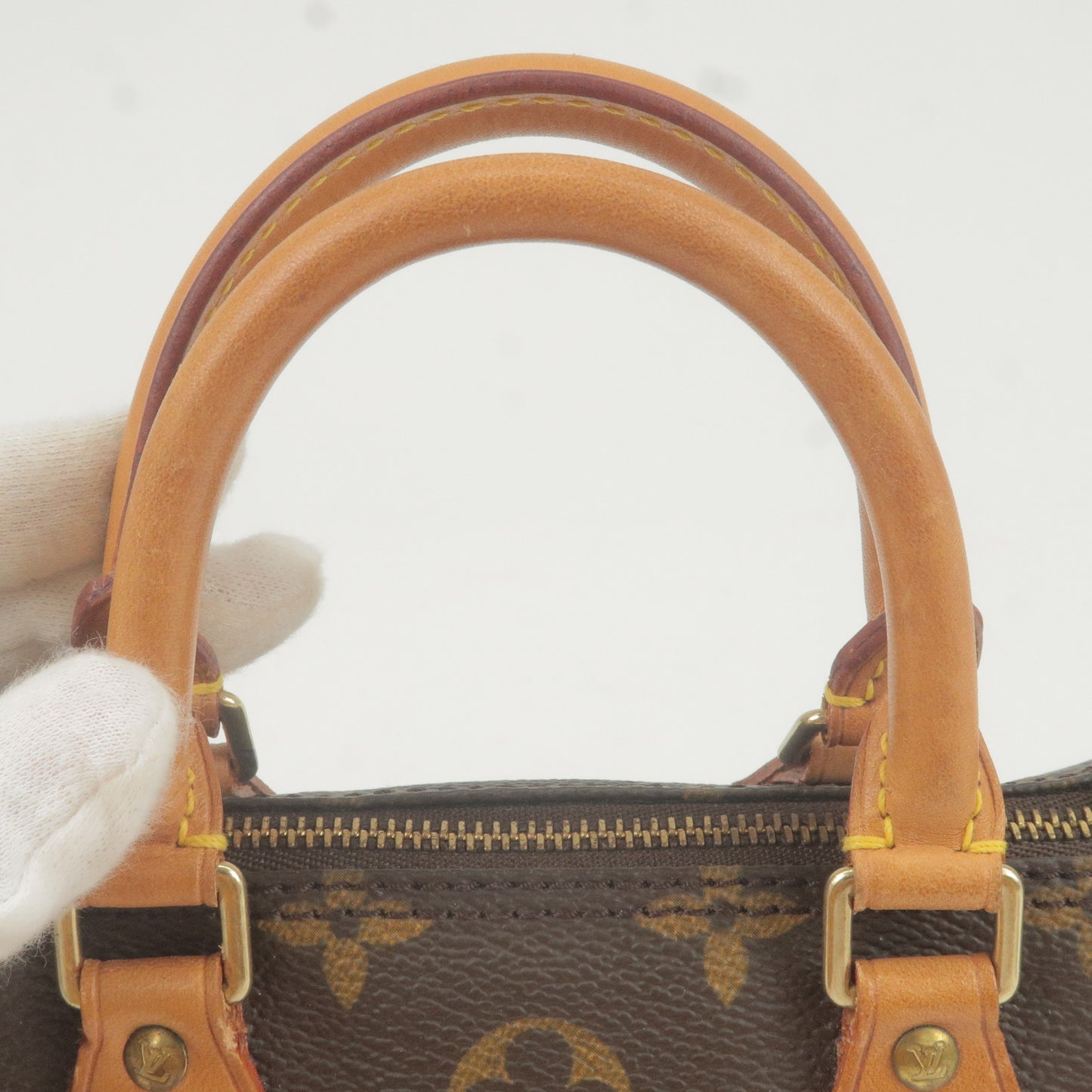 Louis Vuitton Monogram Mini Speedy Hand Bag Brown M41534