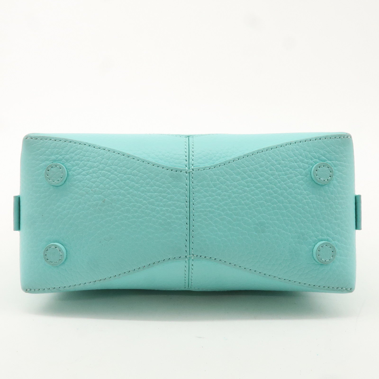 Tiffany&Co. Leather Return to Tiffany Mini Tote Bag Tiffany Blue